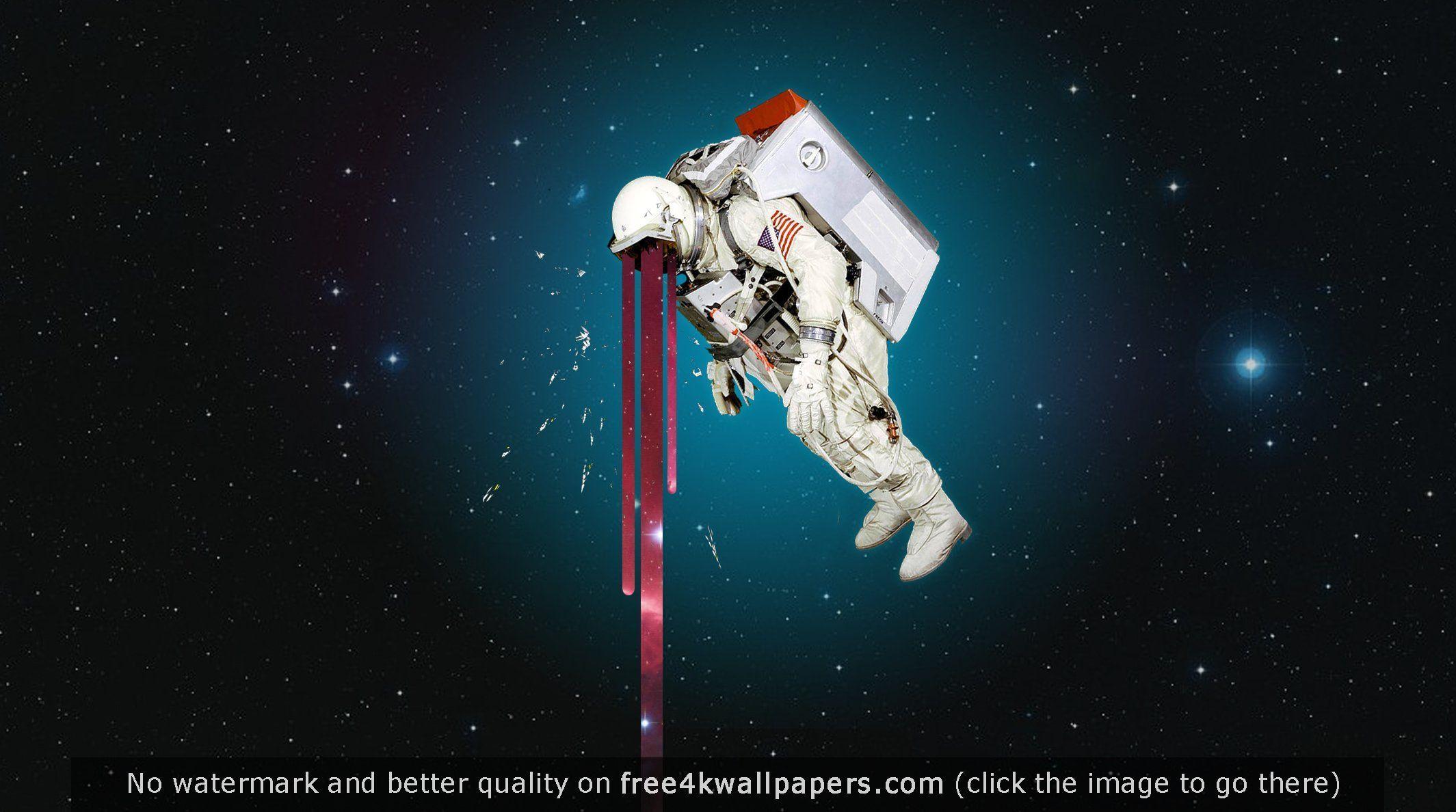 2129x1188 Psychedelic Astronaut Wallpaper