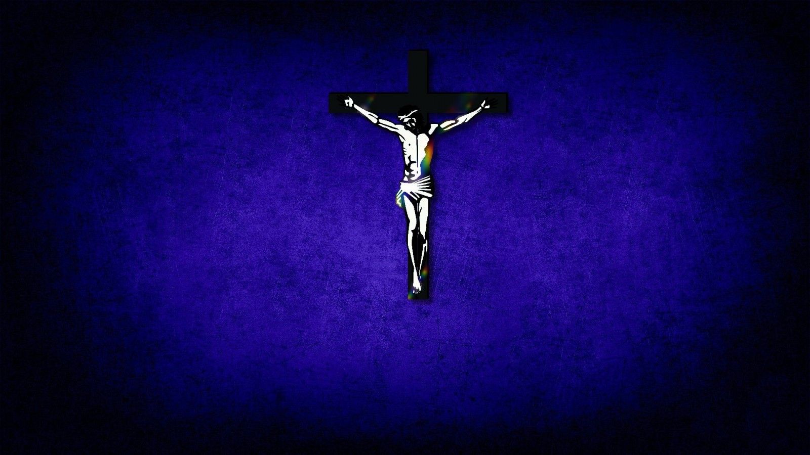 1600x900 Jesus Christ On Cross With Blue