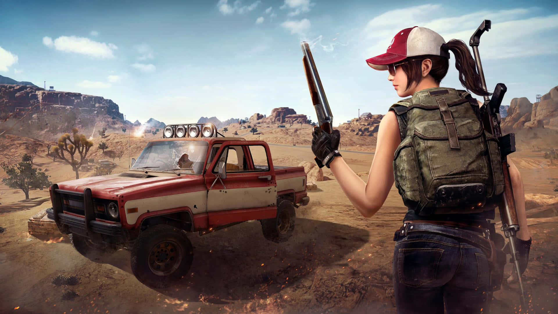 1920x1080 Pubg Girl In A Warzone Wallpaper