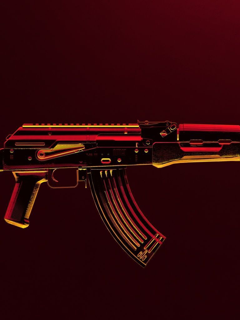 768x1024 AKM Wallpaper 4K, PUBG MOBILE, Assault