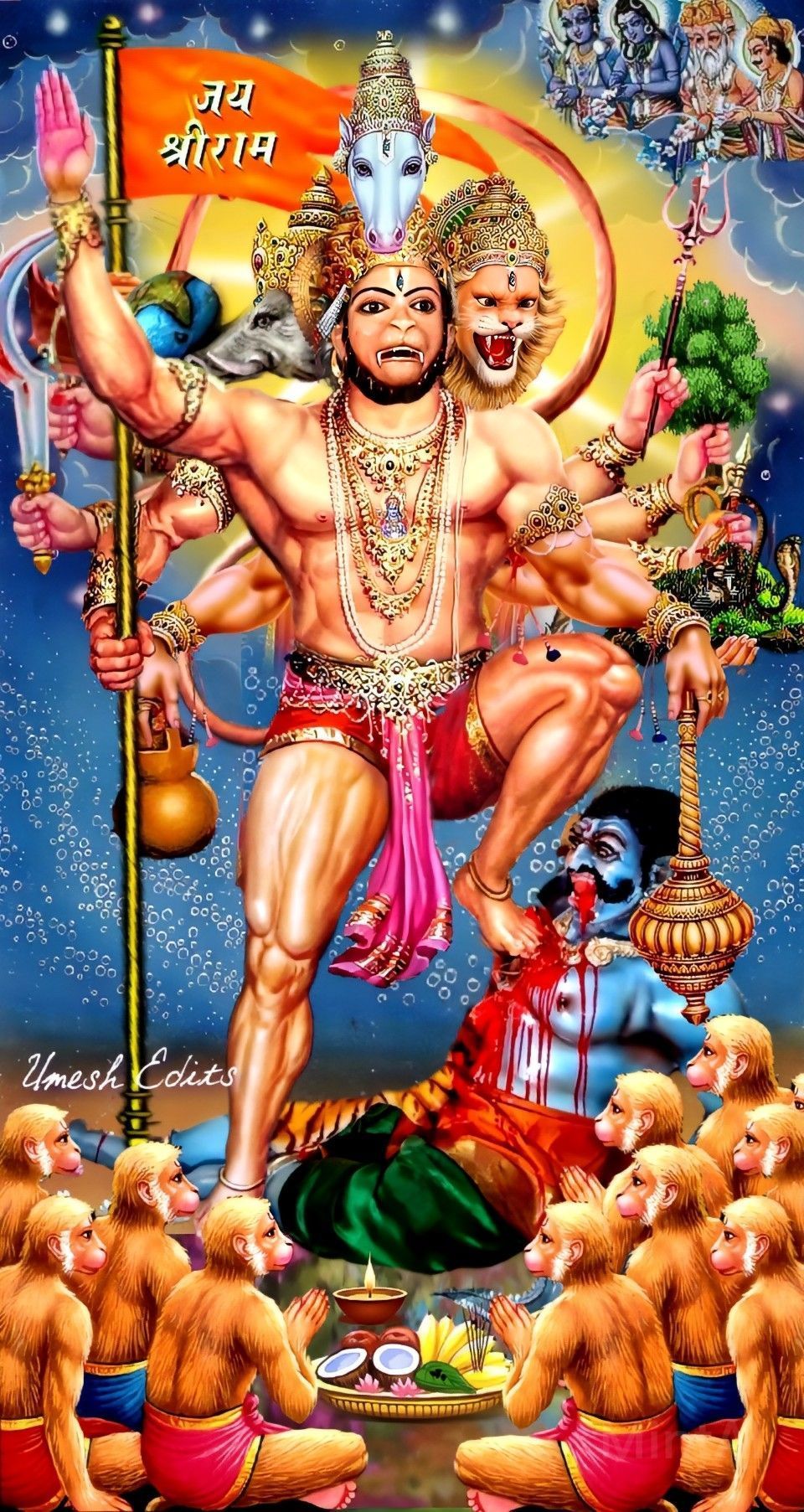 960x1805 shree anjaneya swamy god, sankatmochan