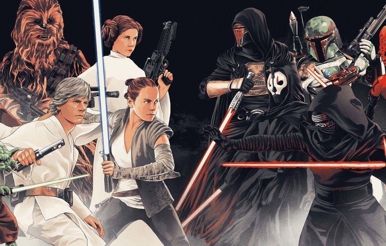 1332x850 Wallpaper Star Wars, Obi Wan Kenobi, Darth Maul, Darth Vader