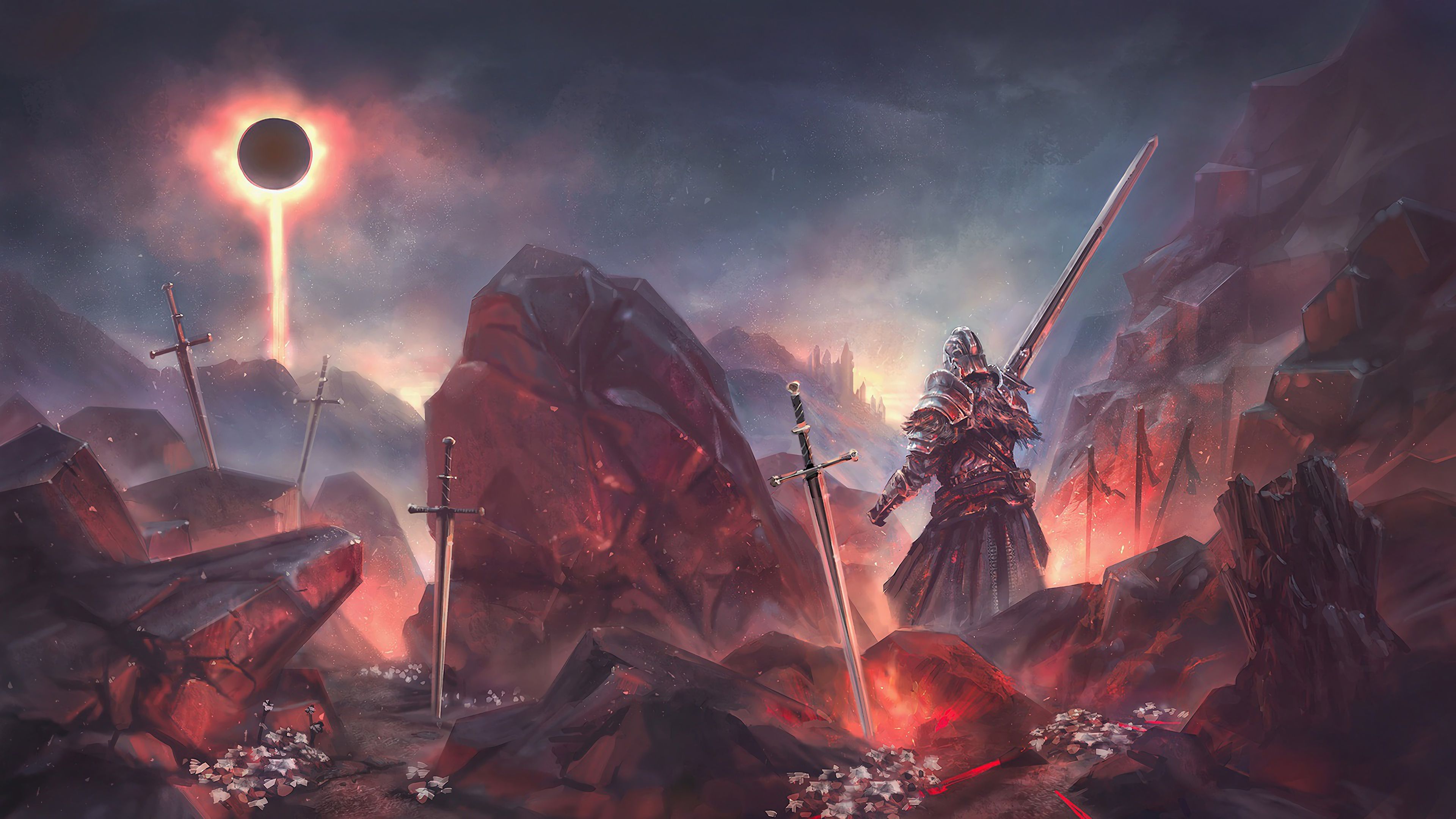 3840x2160 Dark Souls Knight 4K Wallpaper
