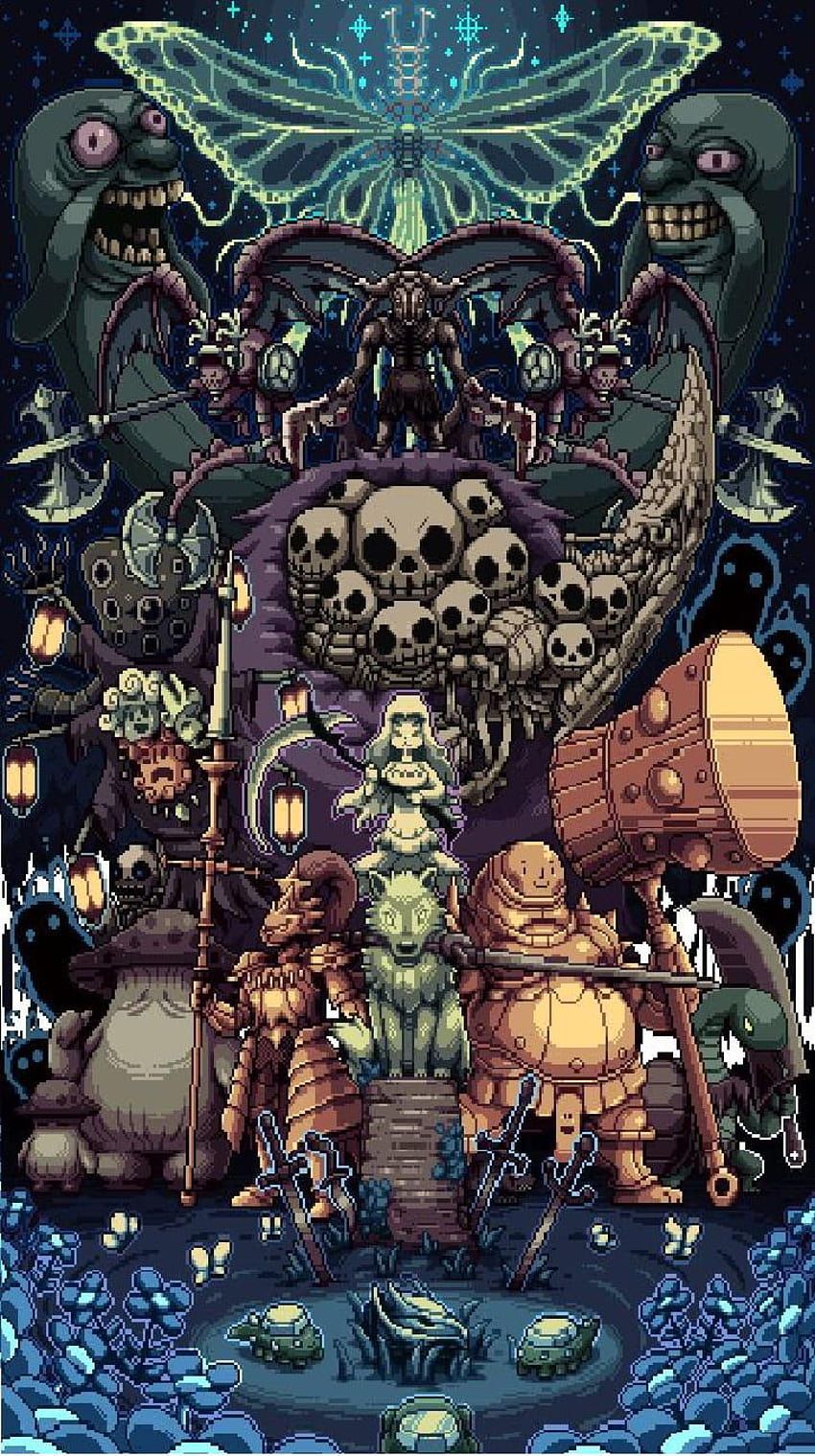 850x1519 Dark souls pixel art HD wallpaper