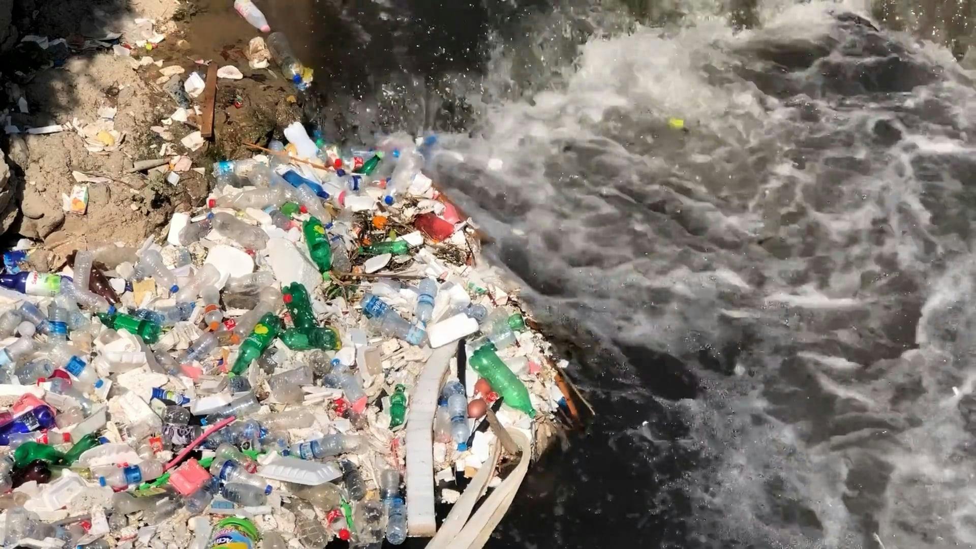 1920x1080 Water Polluted with Trash Free Stock