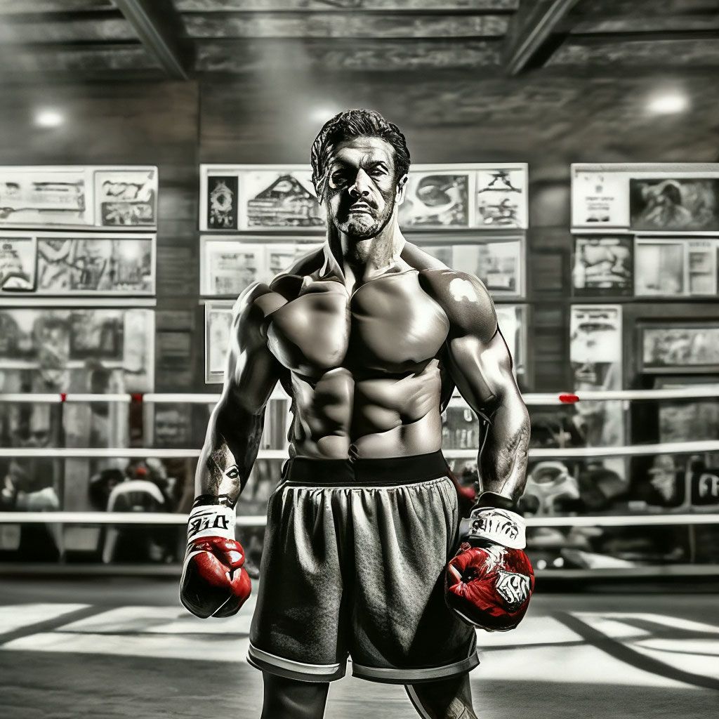 1024x1024 Boxer with the appearance of Rocky