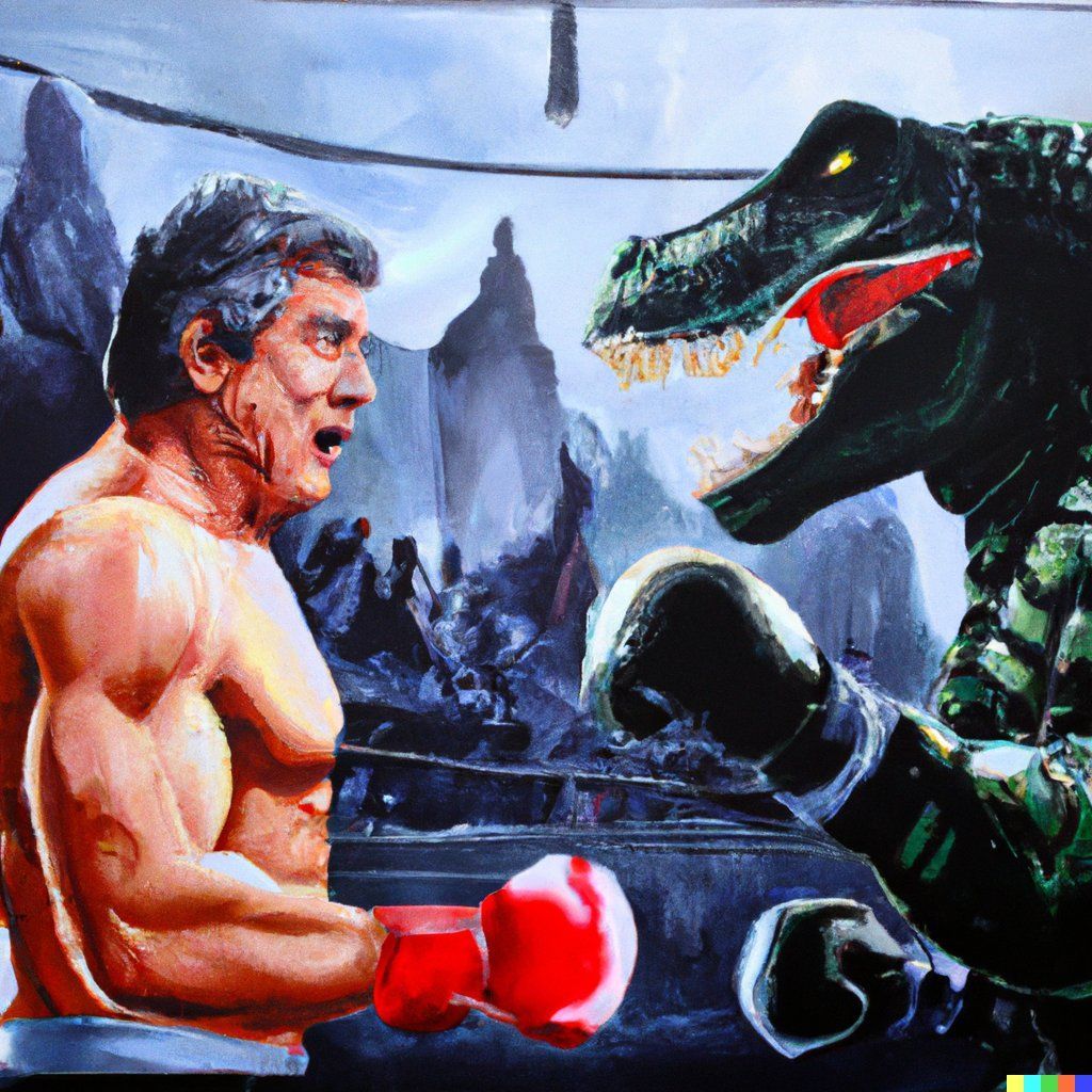 1024x1024 oil painting of Rocky Balboa