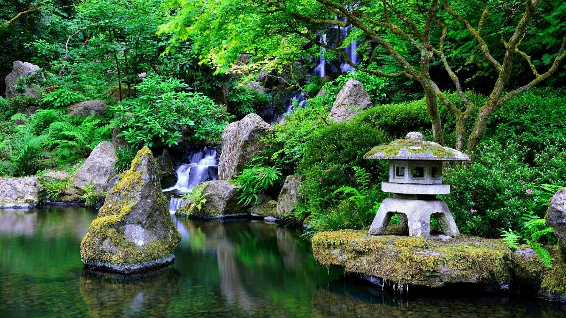 1920x1080 Japanese Garden Desktop Wallpaper background picture
