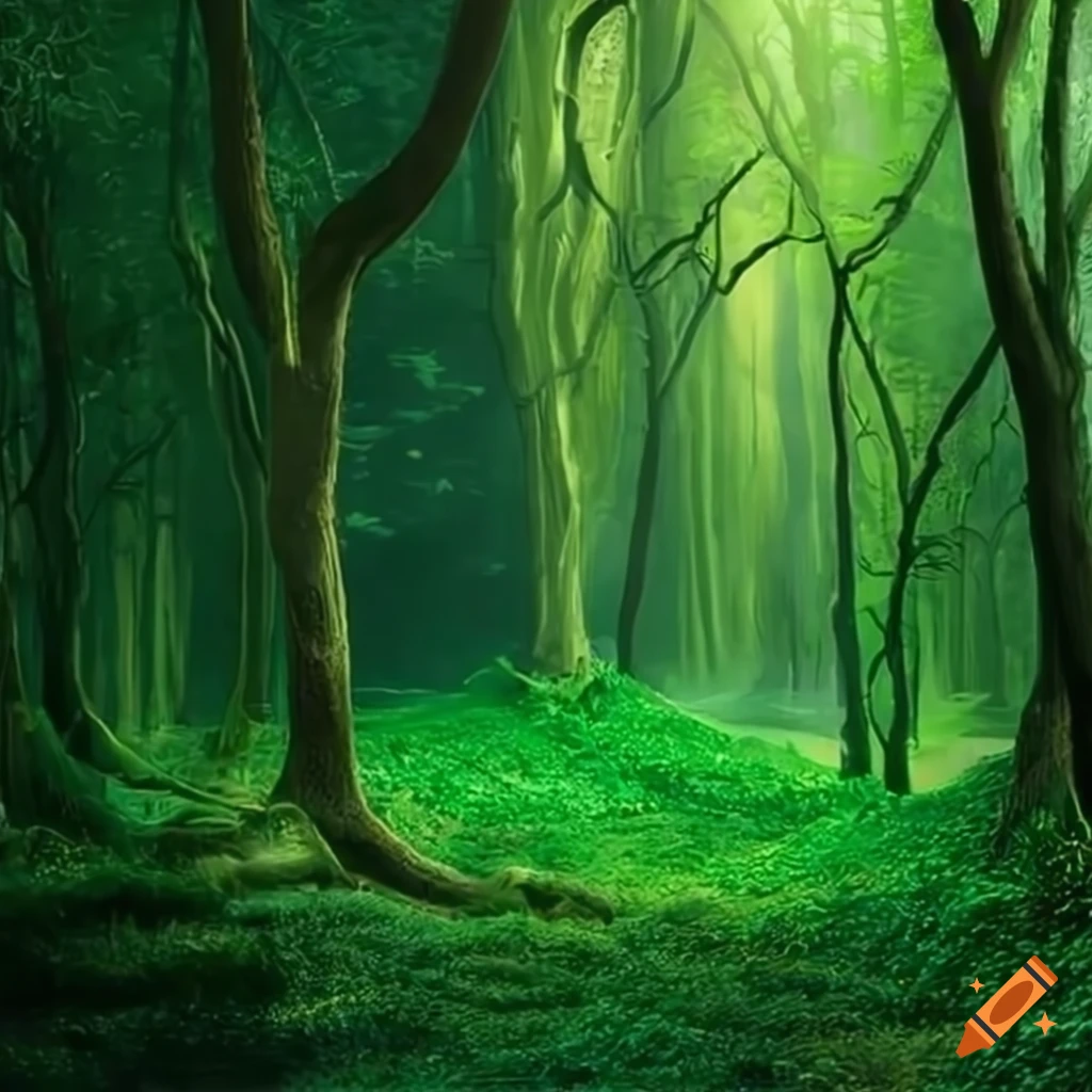 1024x1024 Lush forest scenery on Craiyon