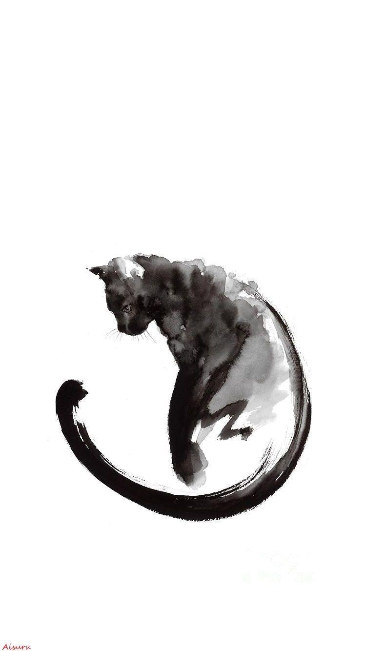 750x1334 Cat Art Wallpaper IPhone my edition A.Aisuru. iPhone