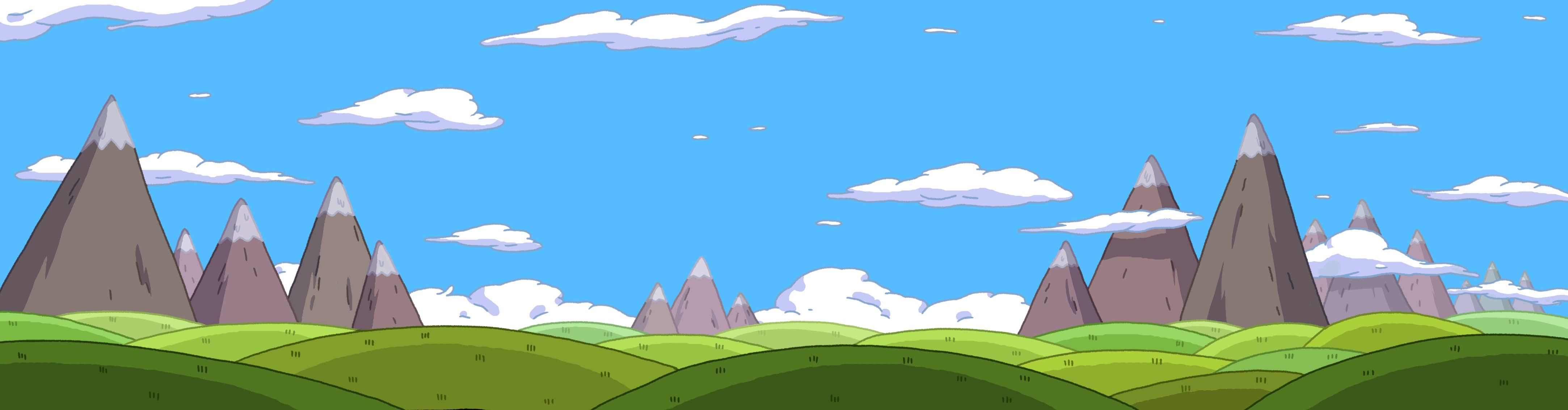4332x1132 adventure time cartoon, HD Wallpaper