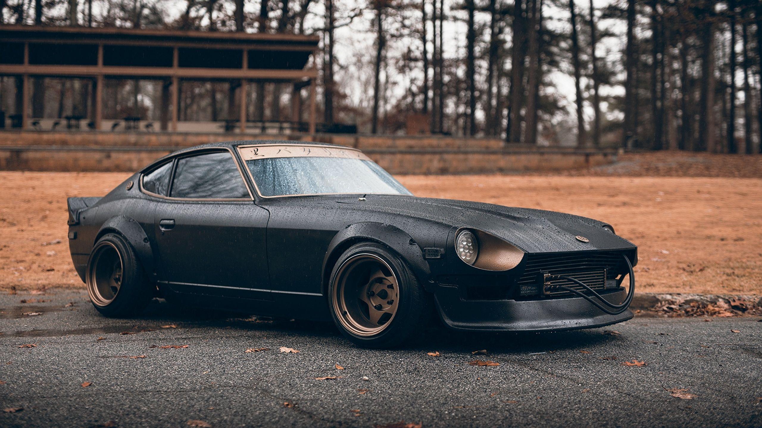 2560x1440 Image Datsun JDM 240Z Black Cars 2560x1440