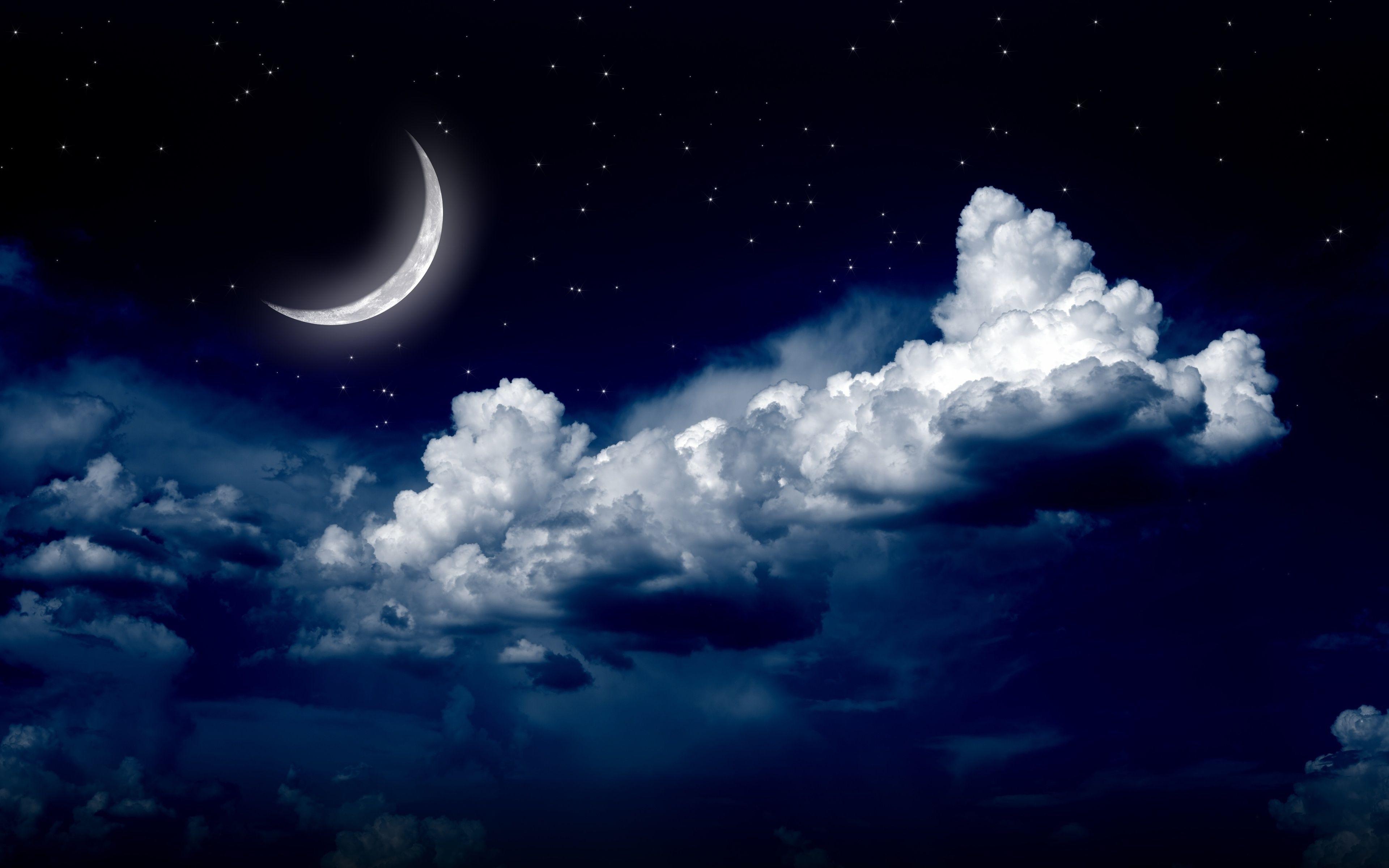 3840x2400 Download Wallpaper and Picture: nature, night, month