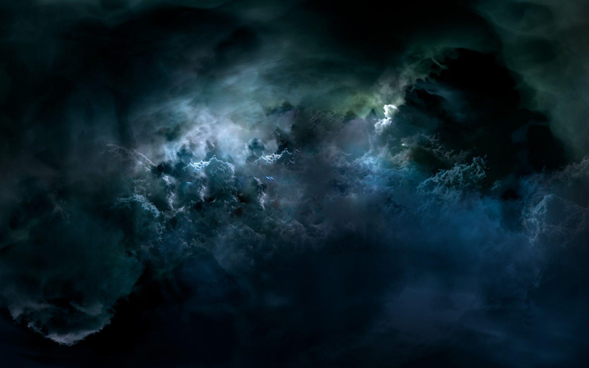 Dark Night Sky Clouds Scenery Art Wallpaper 4K #4.3264
