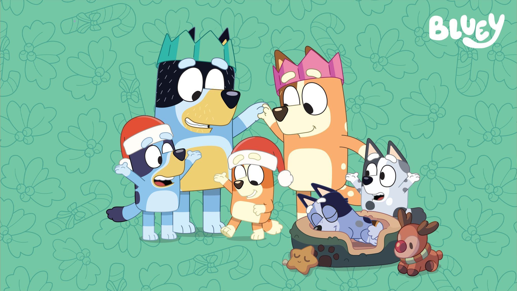 2040x1147 More Bluey Christmas Wallpaper