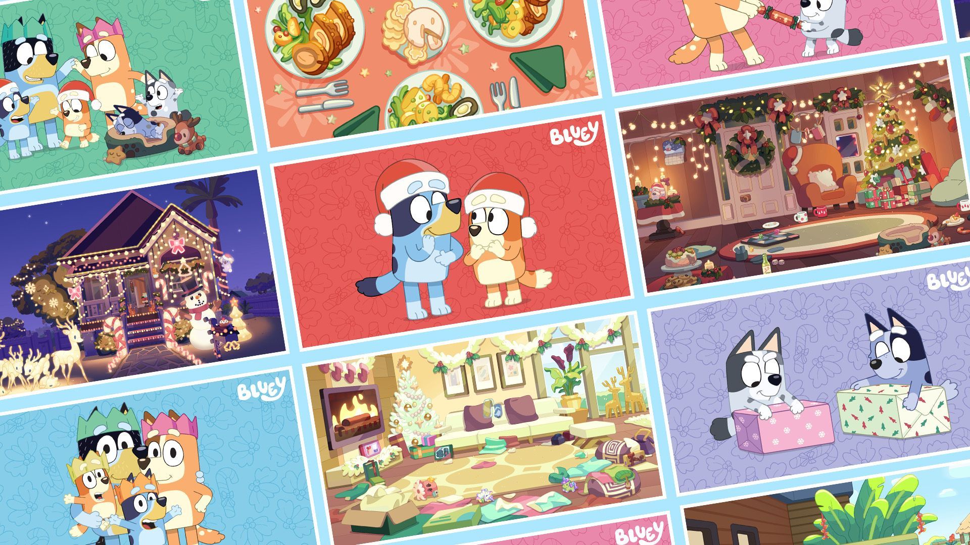1920x1080 More Bluey Christmas Wallpaper