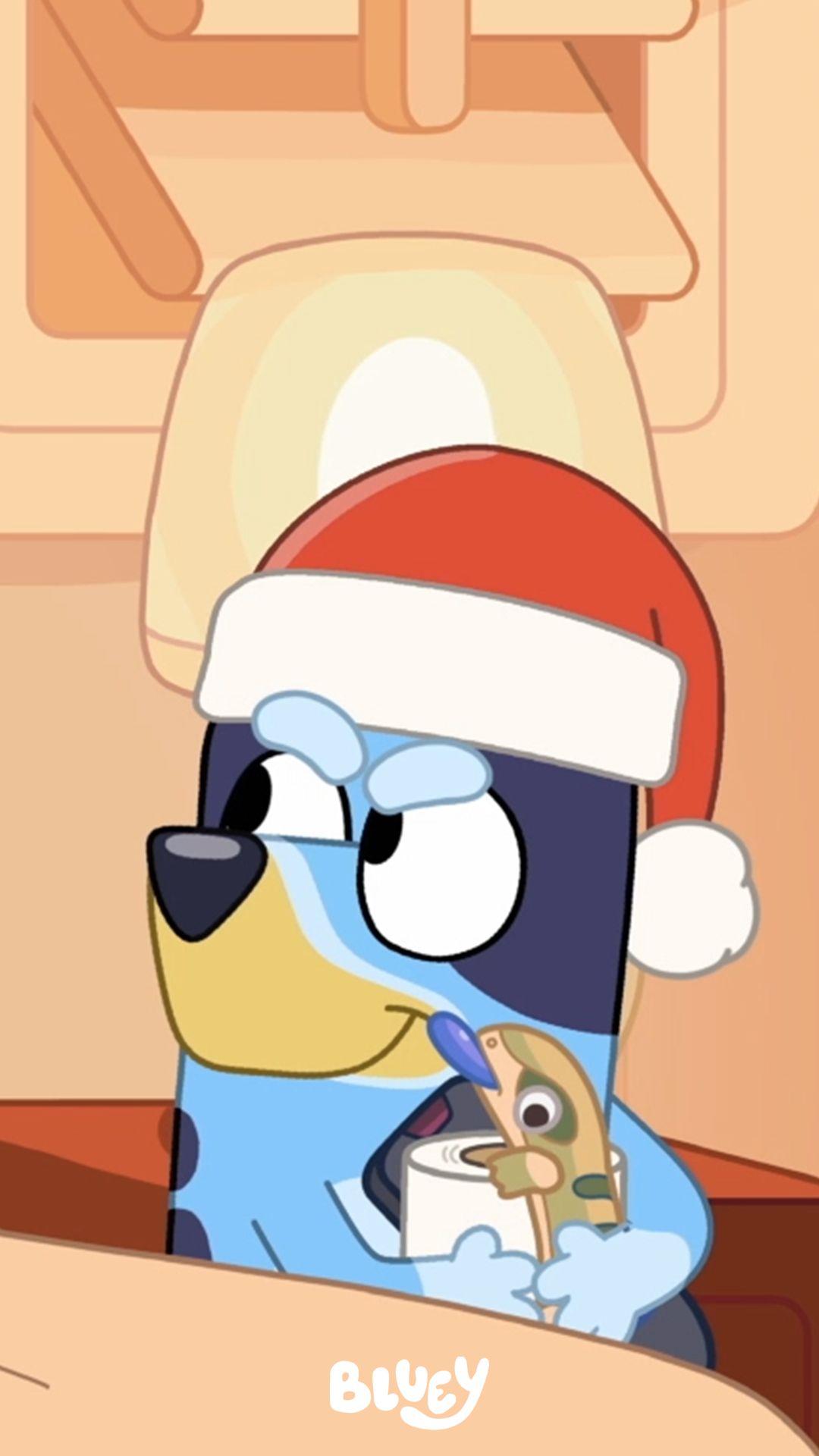 1080x1920 Bluey phone wallpaper: Christmas