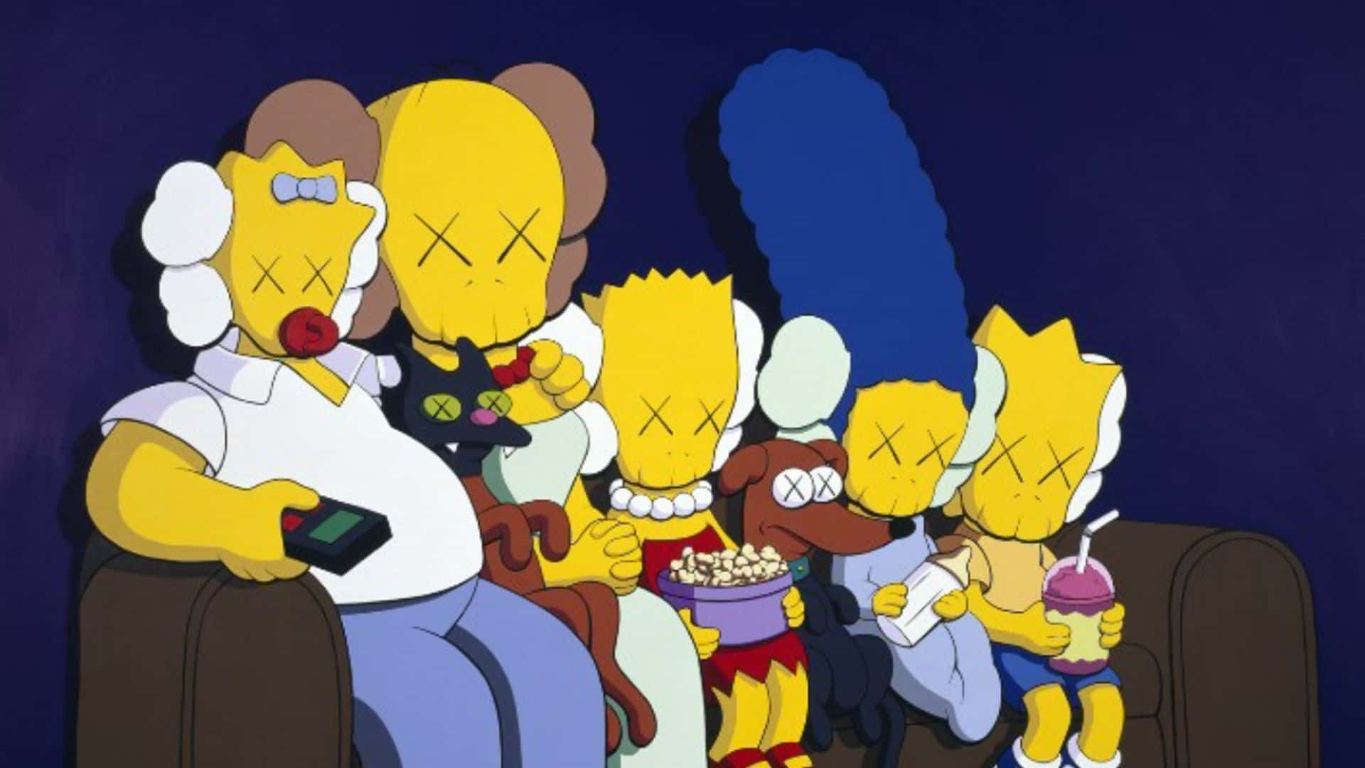 1920x1080 Kaws The Simpsons Wallpaper
