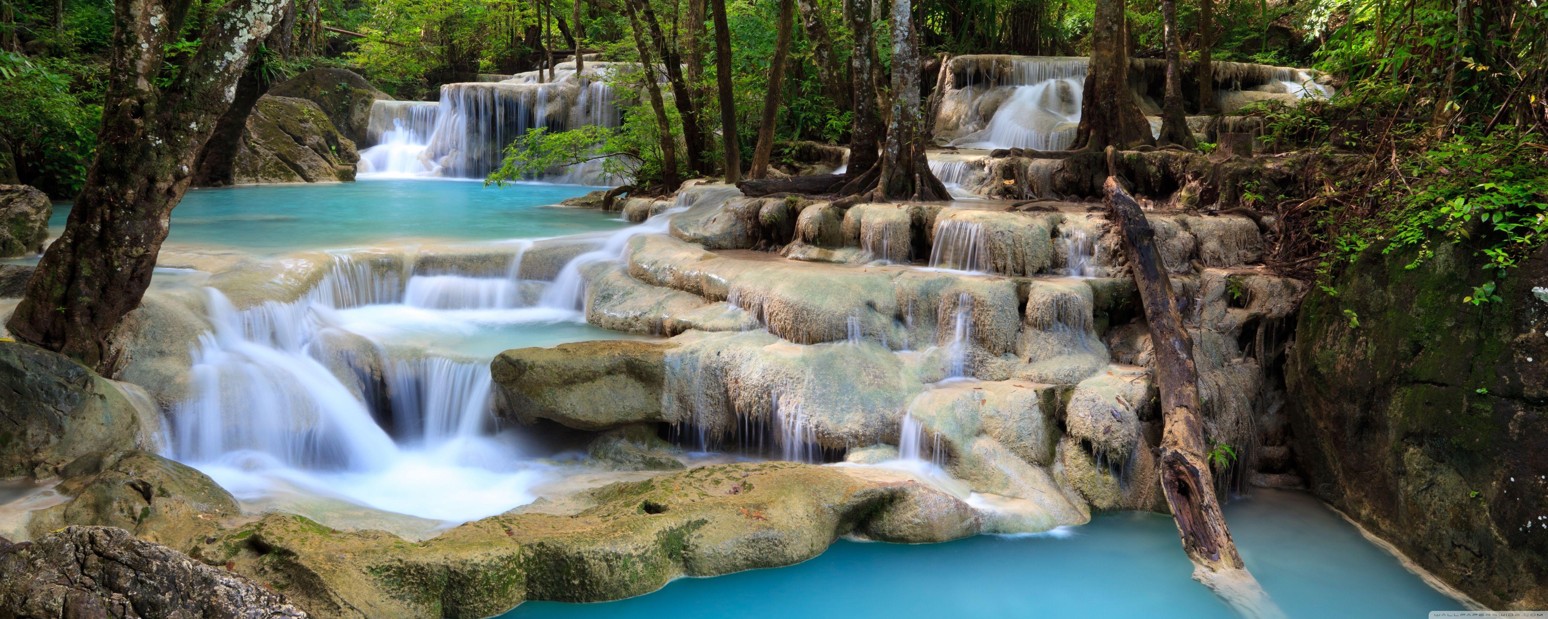 5120x2048 Tropical Waterfall ❤ 4K HD Desktop Wallpaper for 4K Ultra