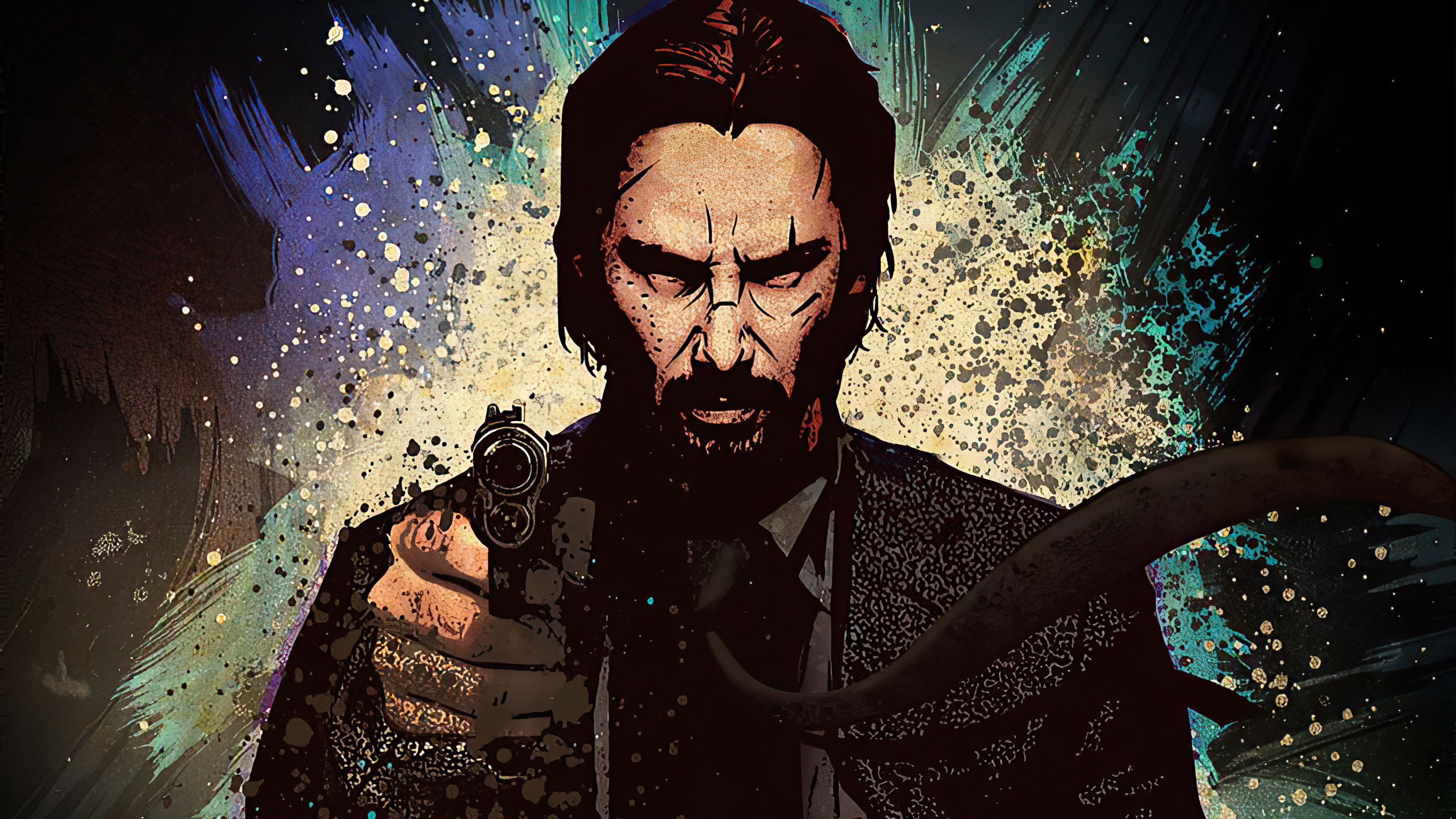 3428x1928 Keanu Reeves Movie John Wick HD Wallpaper