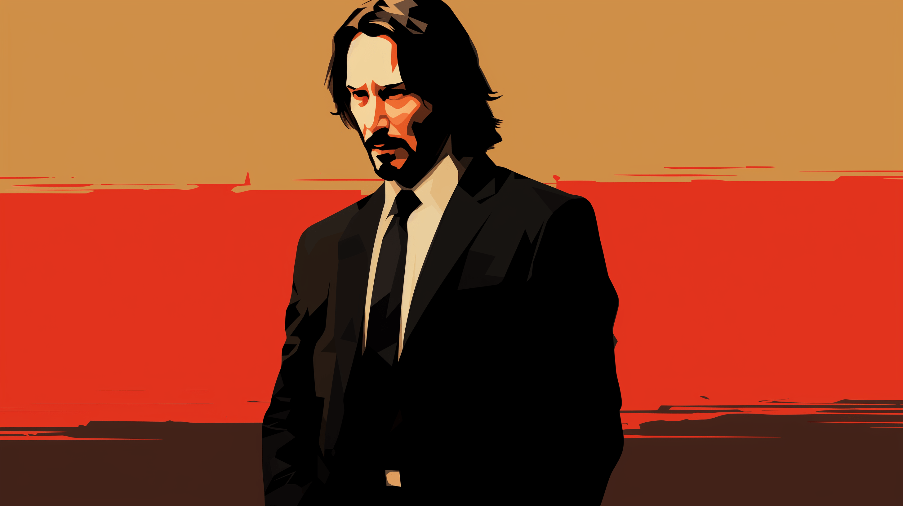 2912x1632 John Wick Inspired Keanu Reeves HD