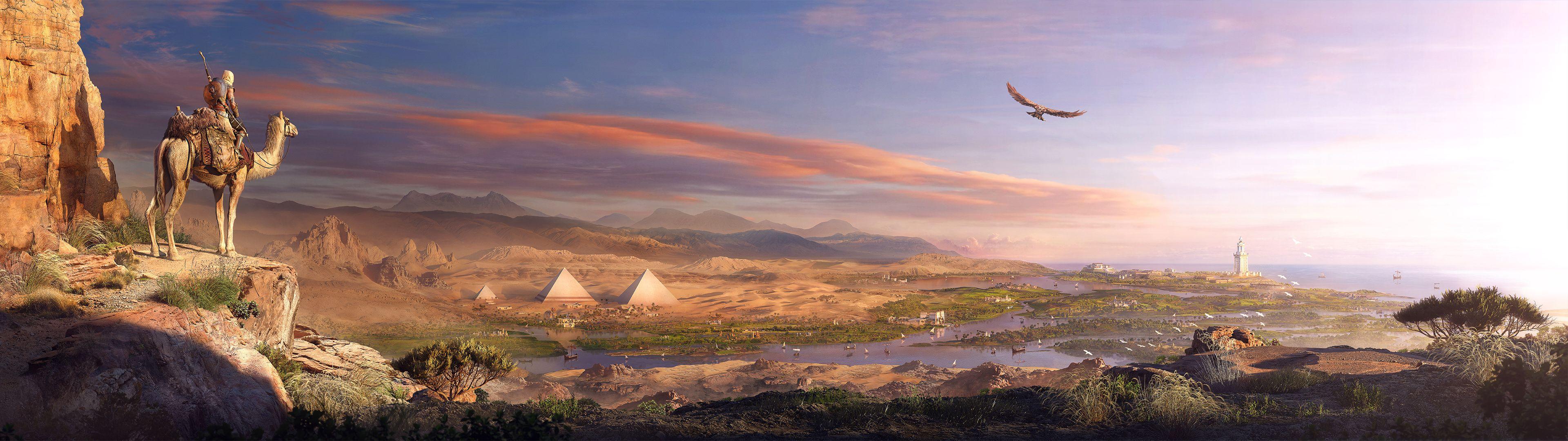 3840x1080 Assassin's Creed Origins 6 wallpaper