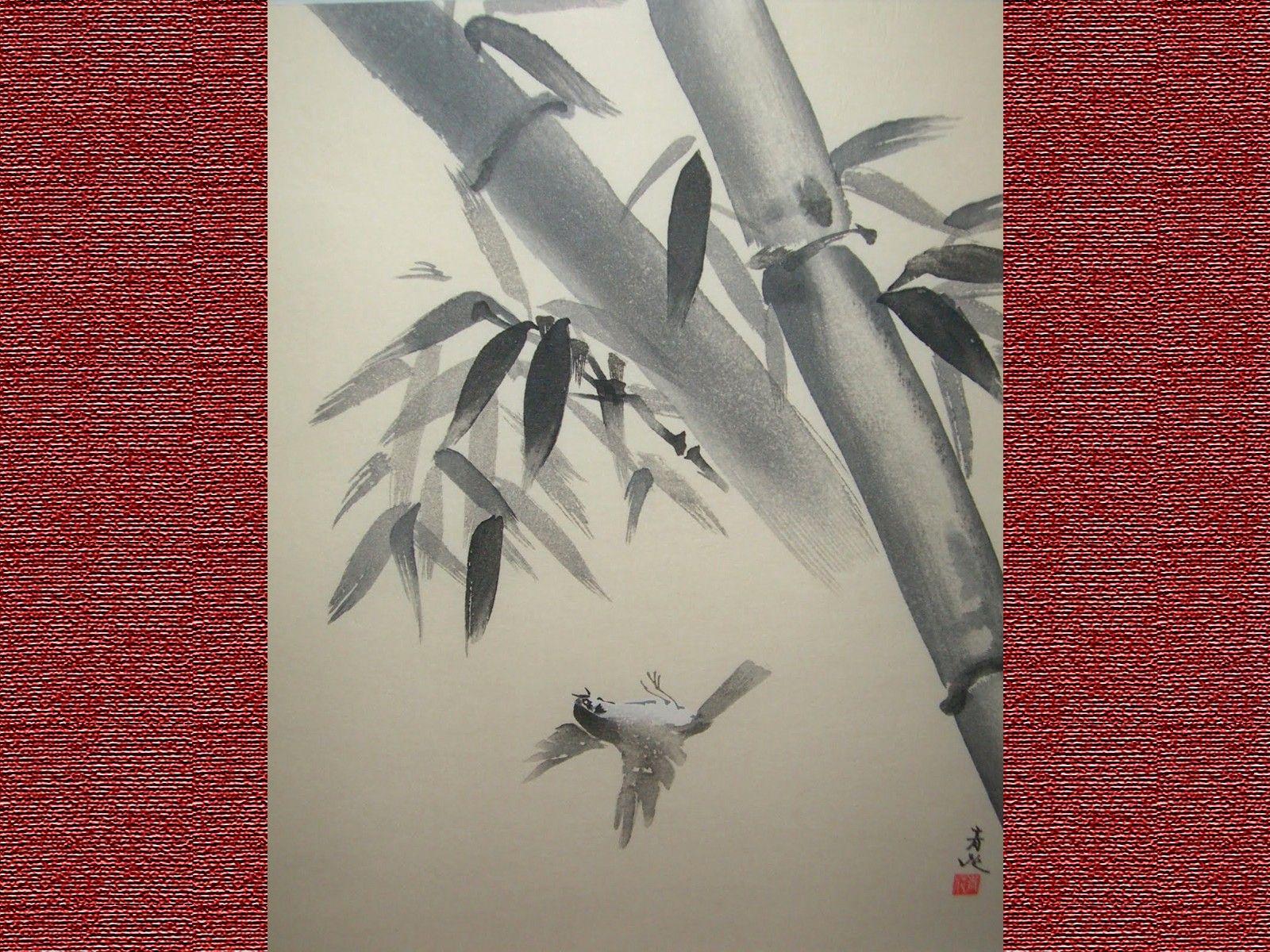 1600x1200 Bird Japanese Art Chinese Paintings On Branch Image Bird HD 16:9