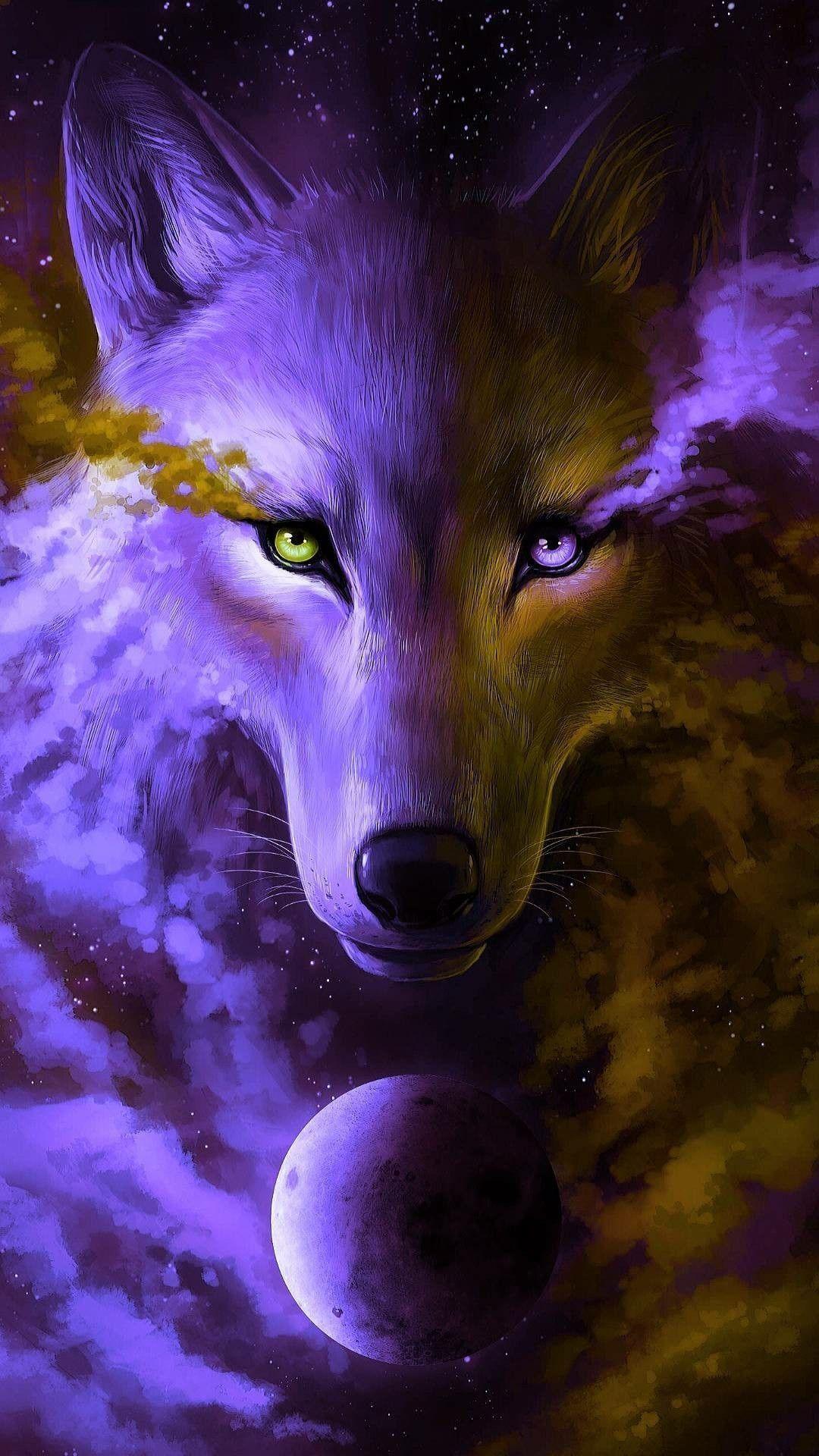 Purple Wolves Wallpapers  Top Free Purple Wolves Backgrounds   WallpaperAccess