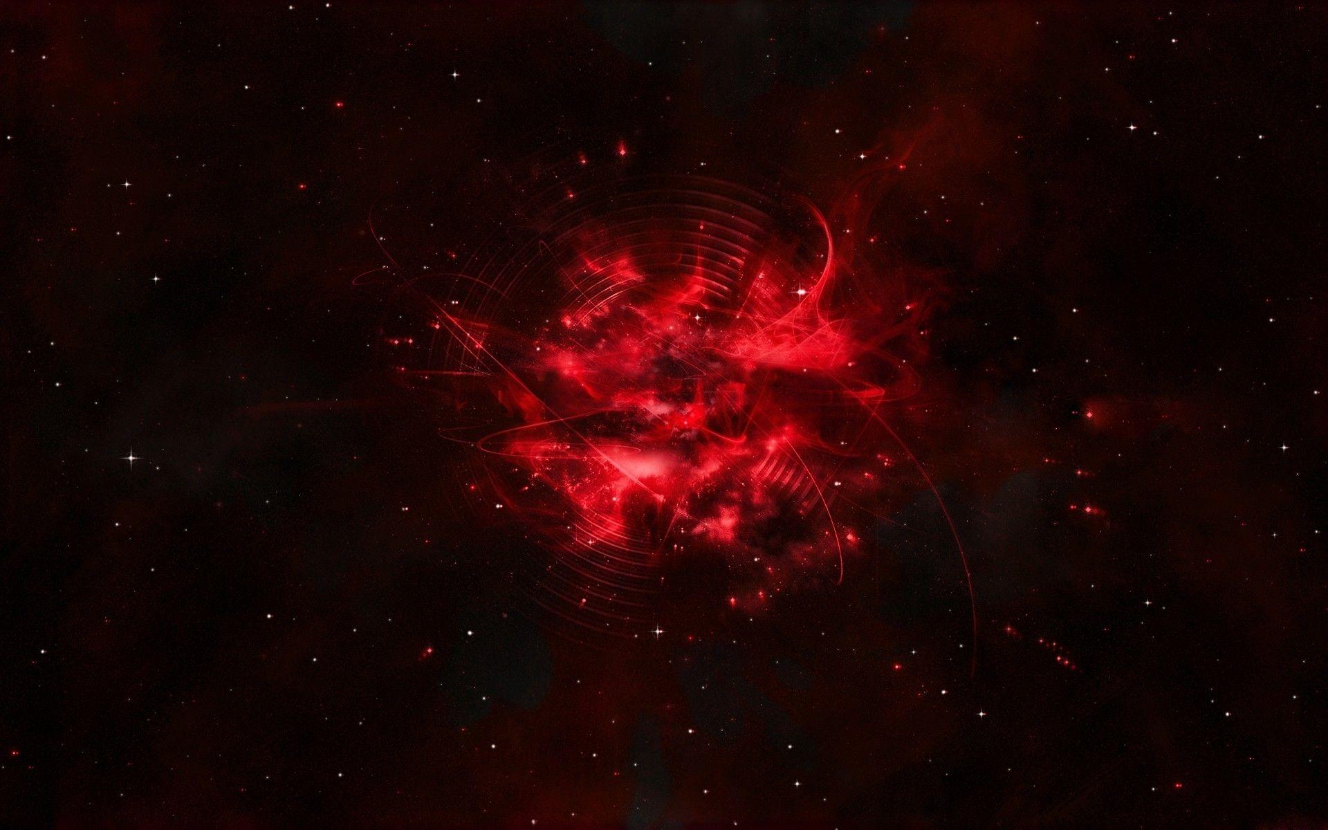 1920x1200 Fire Red Sun & Stars Abstract wallpaper. Fire Red Sun