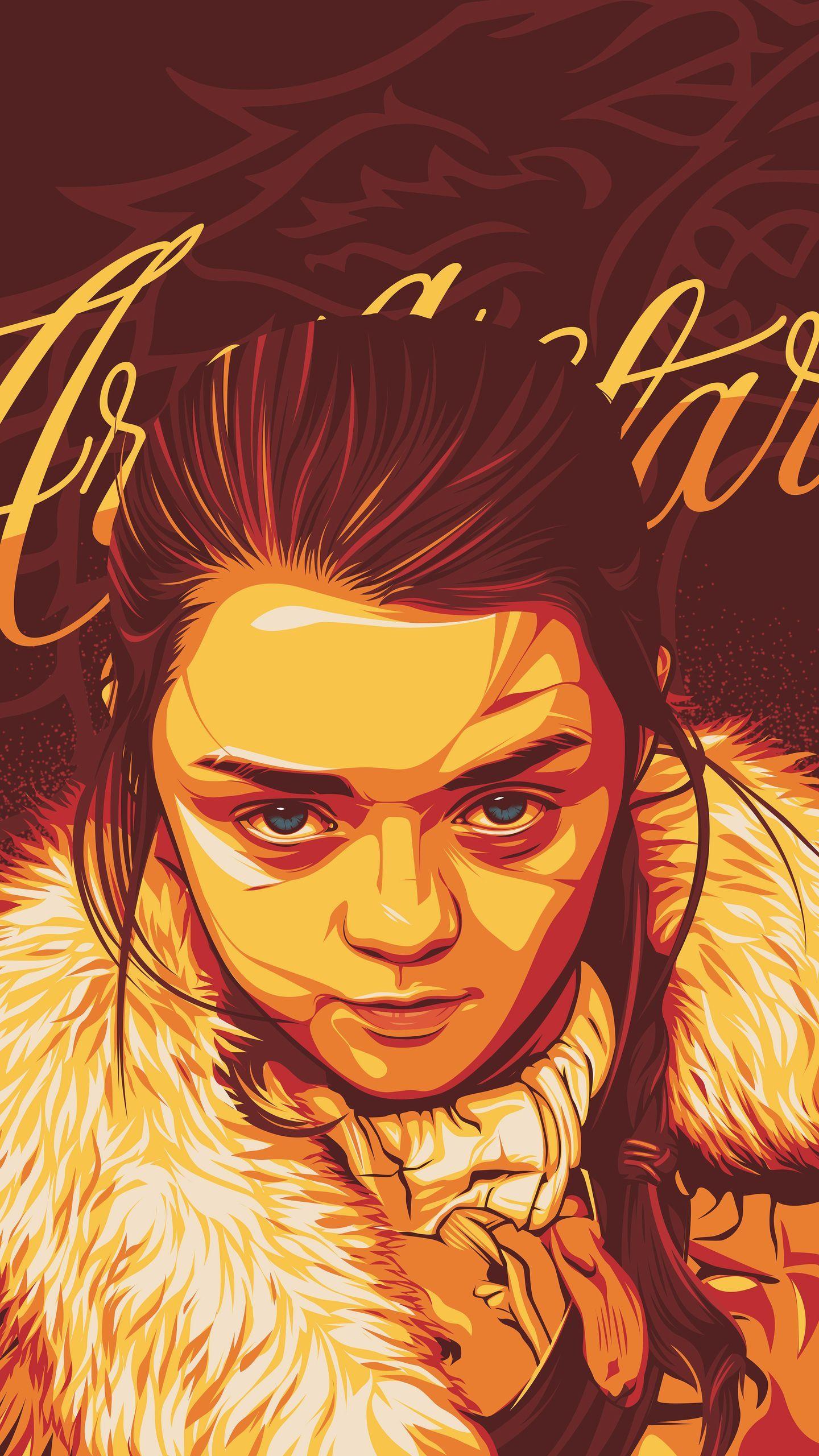 1440x2560 Arya Stark of Thrones. #fanart #season8 #GoT