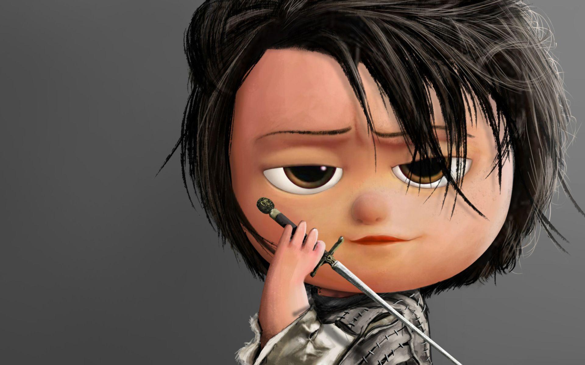 1920x1200 Download wallpaper Arya Stark, 3D art, creative, Game