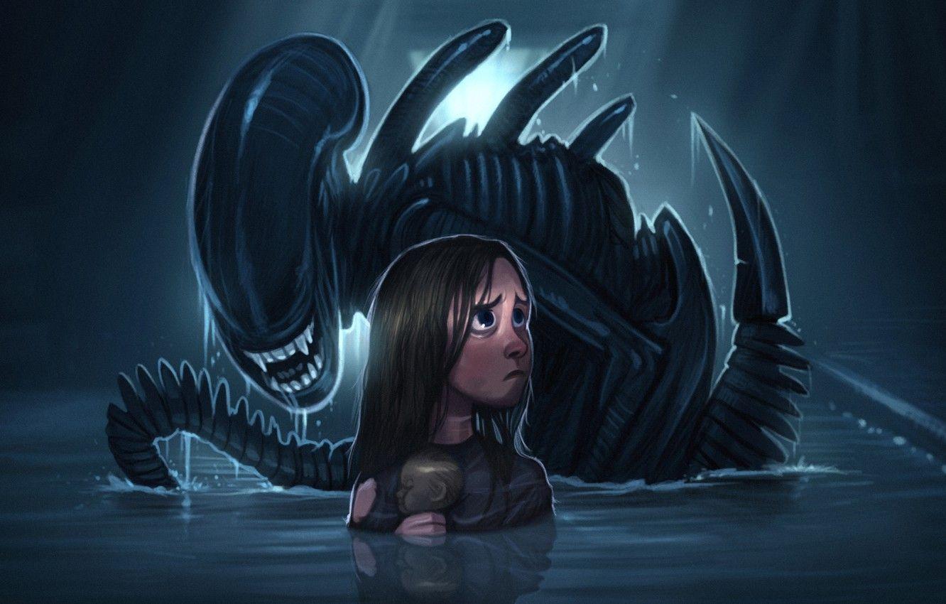 1332x850 Hình nền Nước, Đồ chơi, Những người khác, con gái, Người ngoài hành tinh, Xenomorph, James