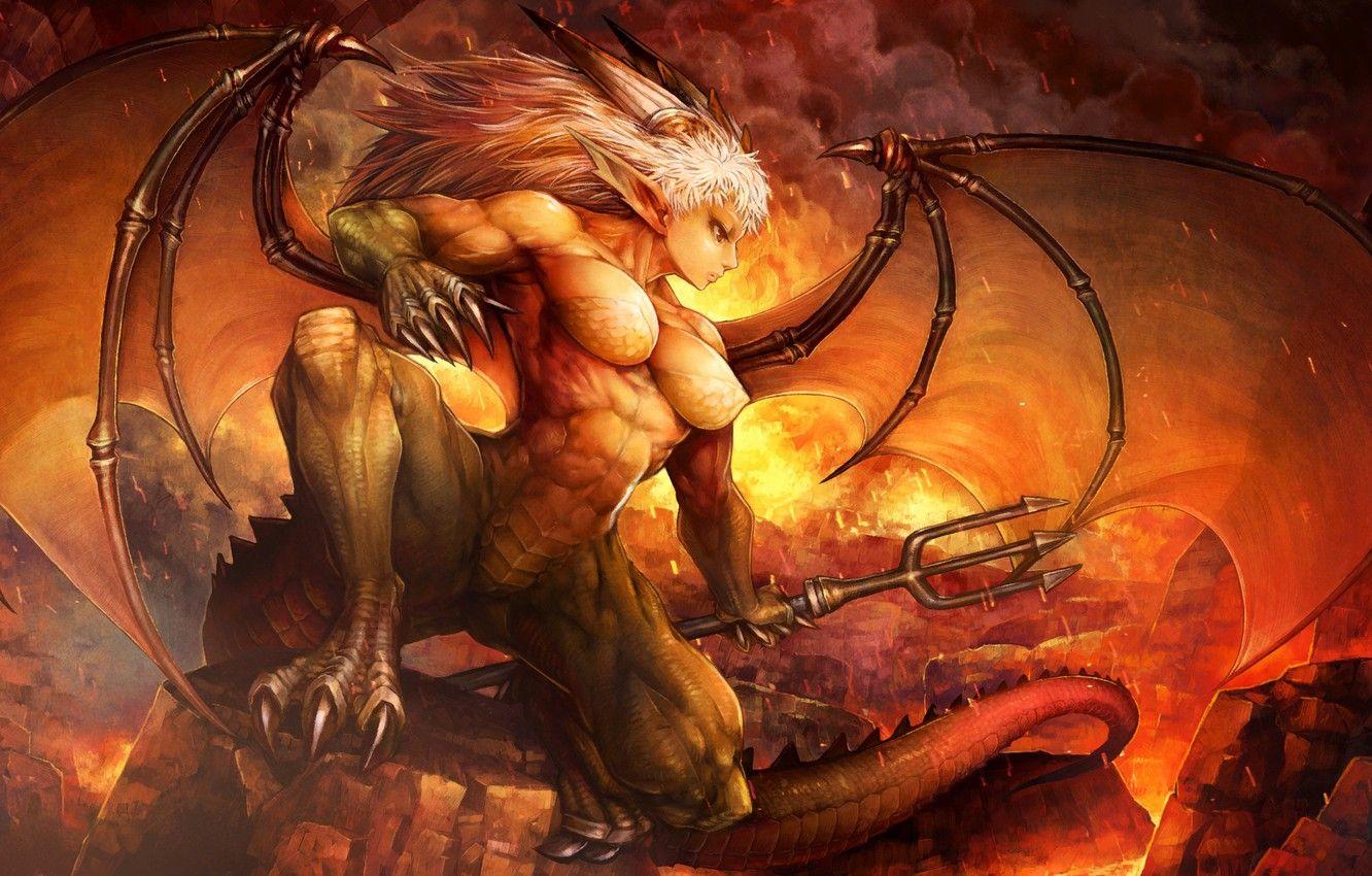 1332x850 Wallpaper demon, female, Dragon's Crown image for desktop, section игры