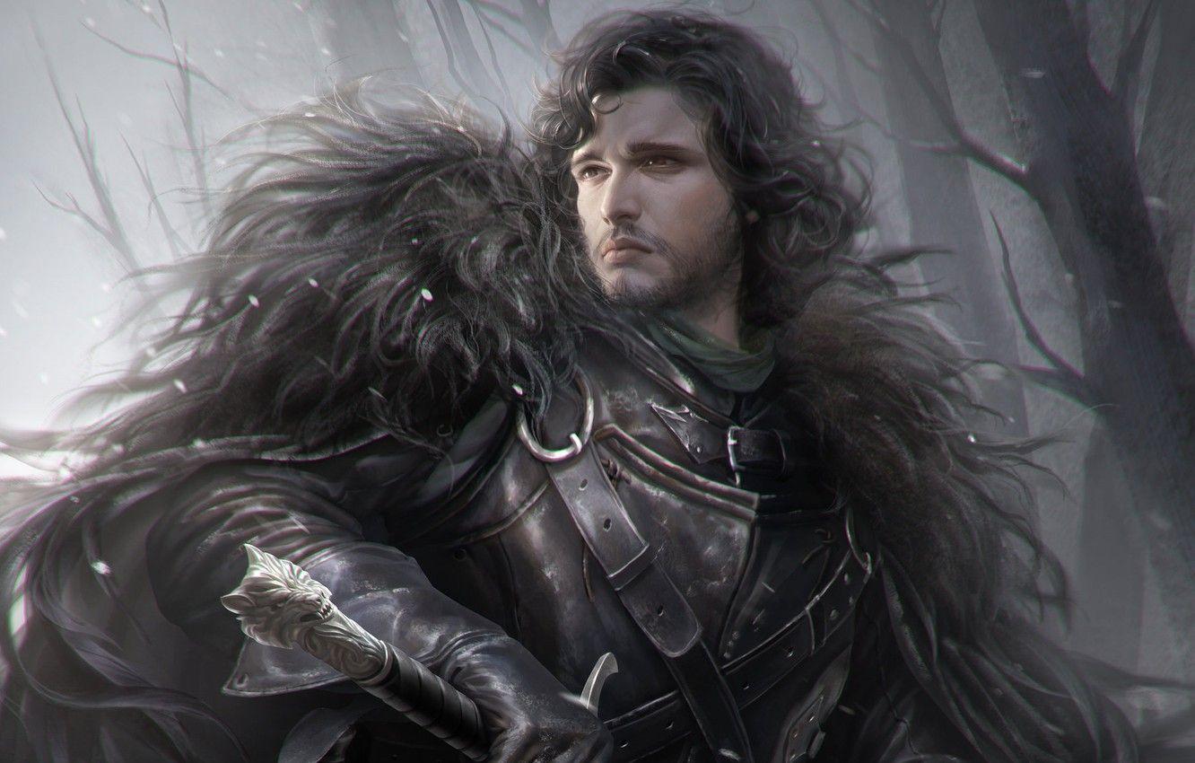 1332x850 Photo Wallpaper Sword, Wolf, Fantasy, Fragment, Game