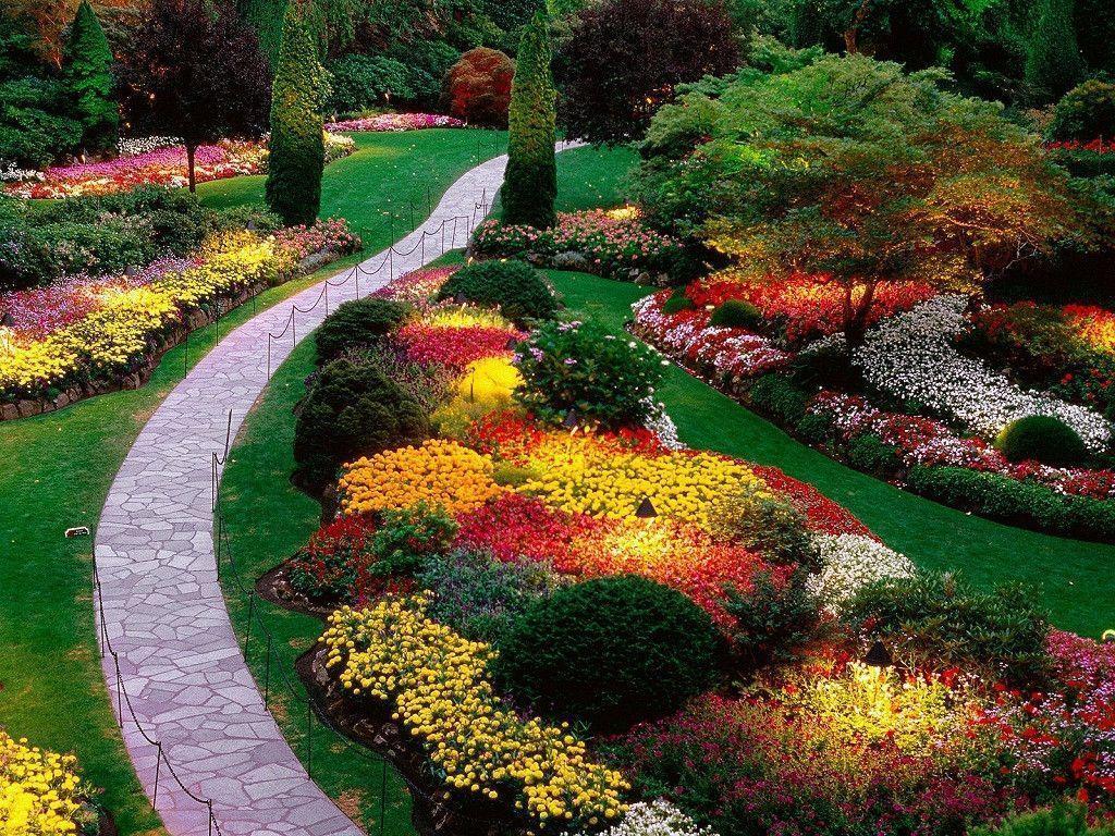 1024x768 Flower Garden Wallpaper