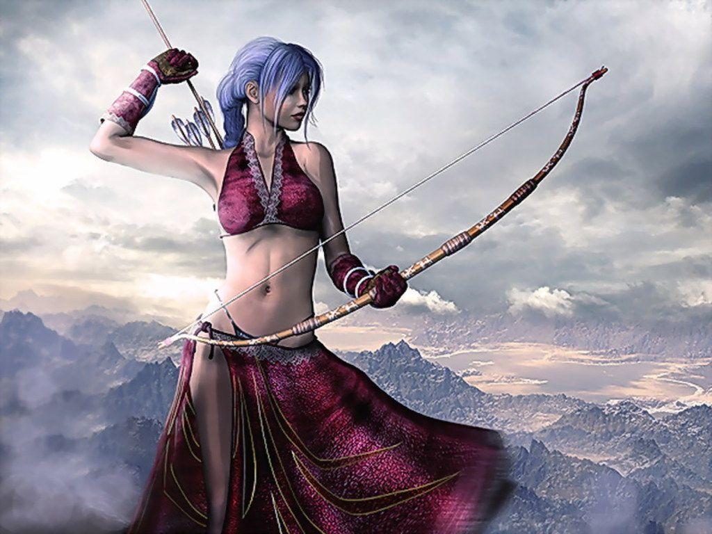 1024x768 Warrior Girl