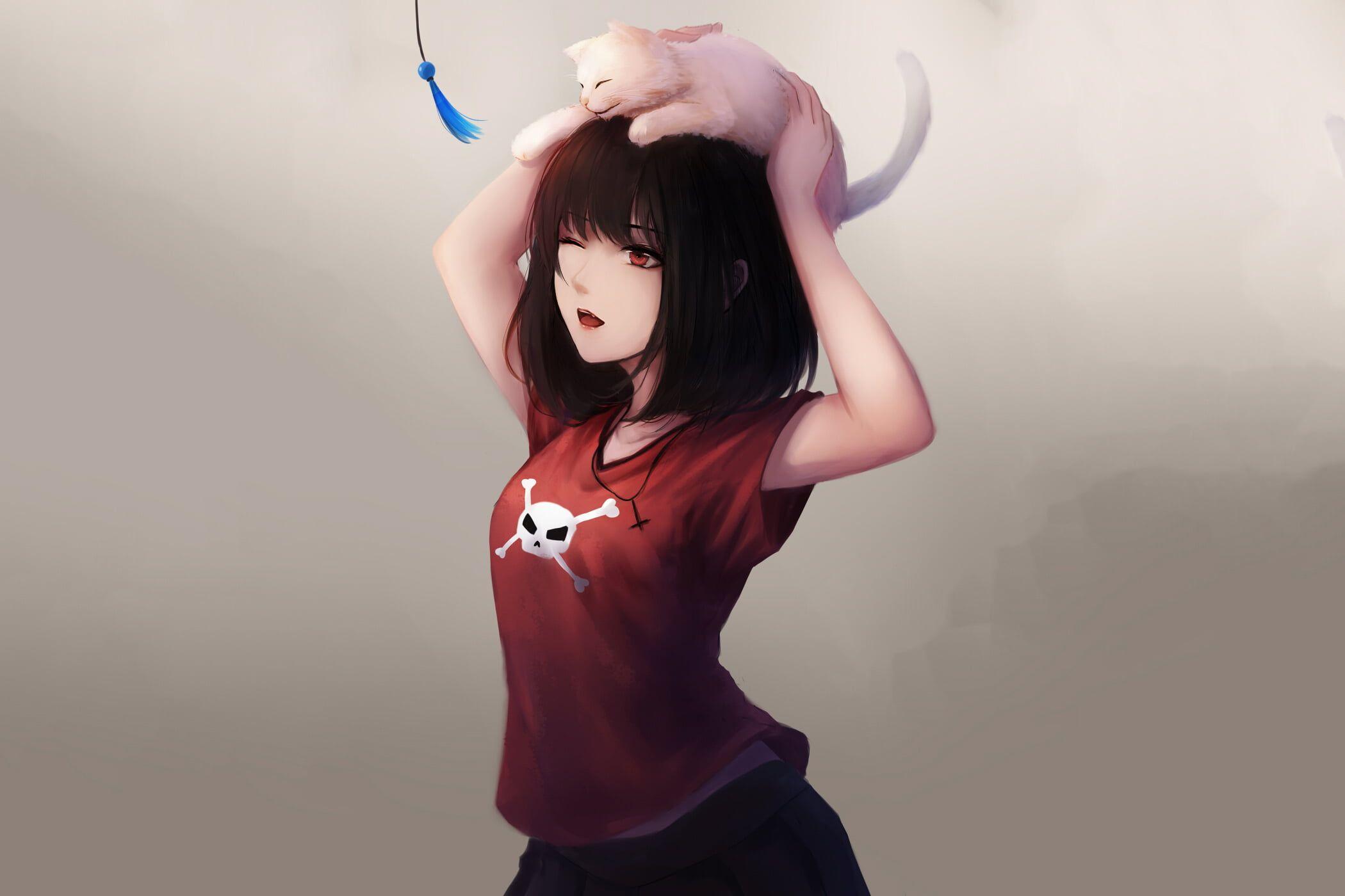 2100x1400 Demon girl. Anime wallpaper Minecraft Skin