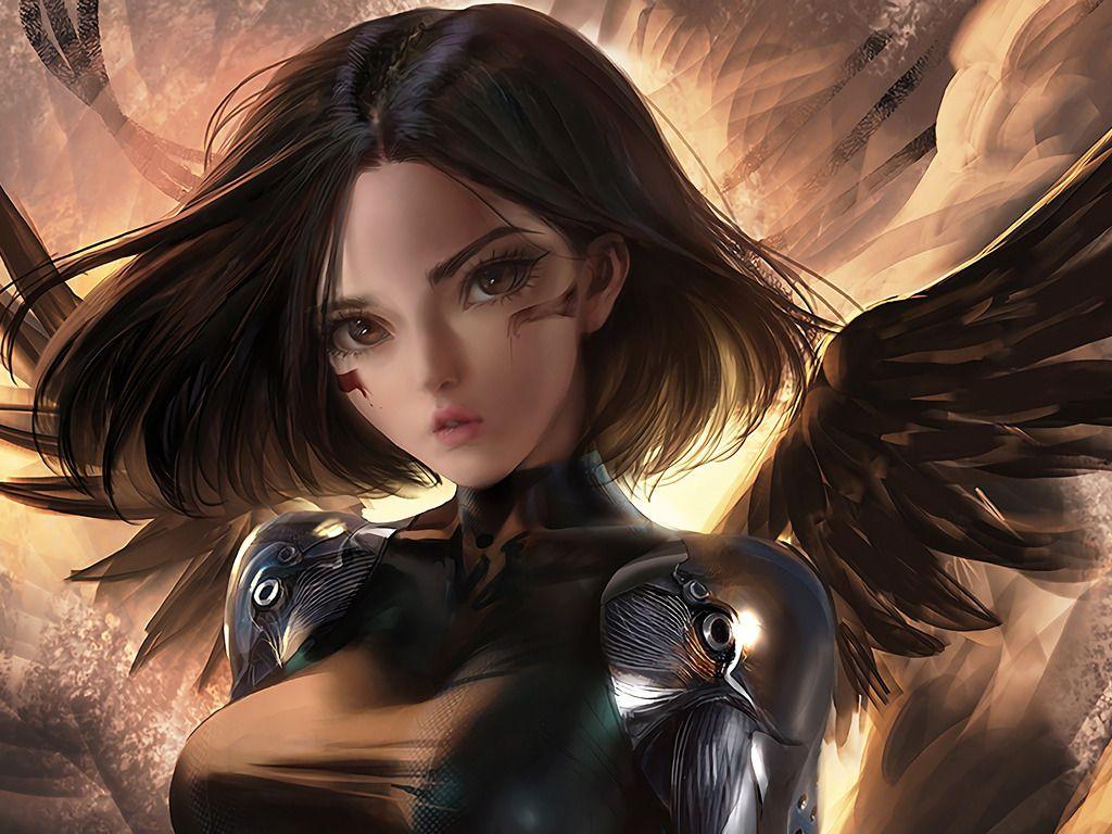 1024x768 Alita Battle Angel Fantasy Fan Art 4k Wallpaper HD