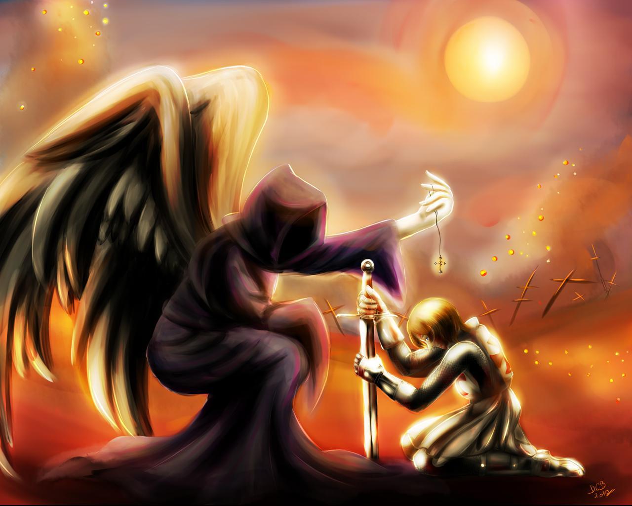 1280x1024 Angel Warrior Wallpaper