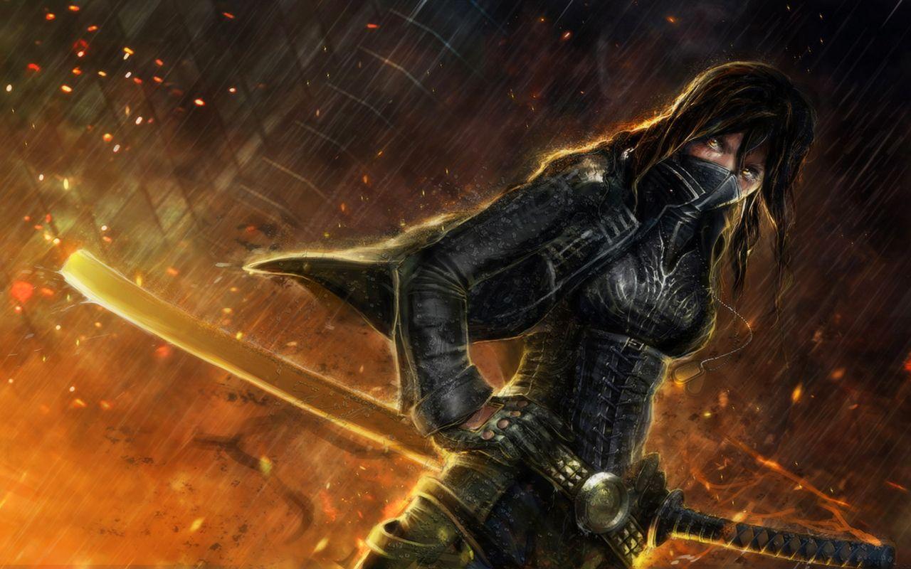 1280x800 Ninja Girl Wallpaper