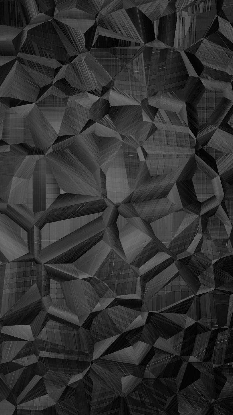 938x1668 Download wallpaper 938x1668 polygon, surface, black iphone 8