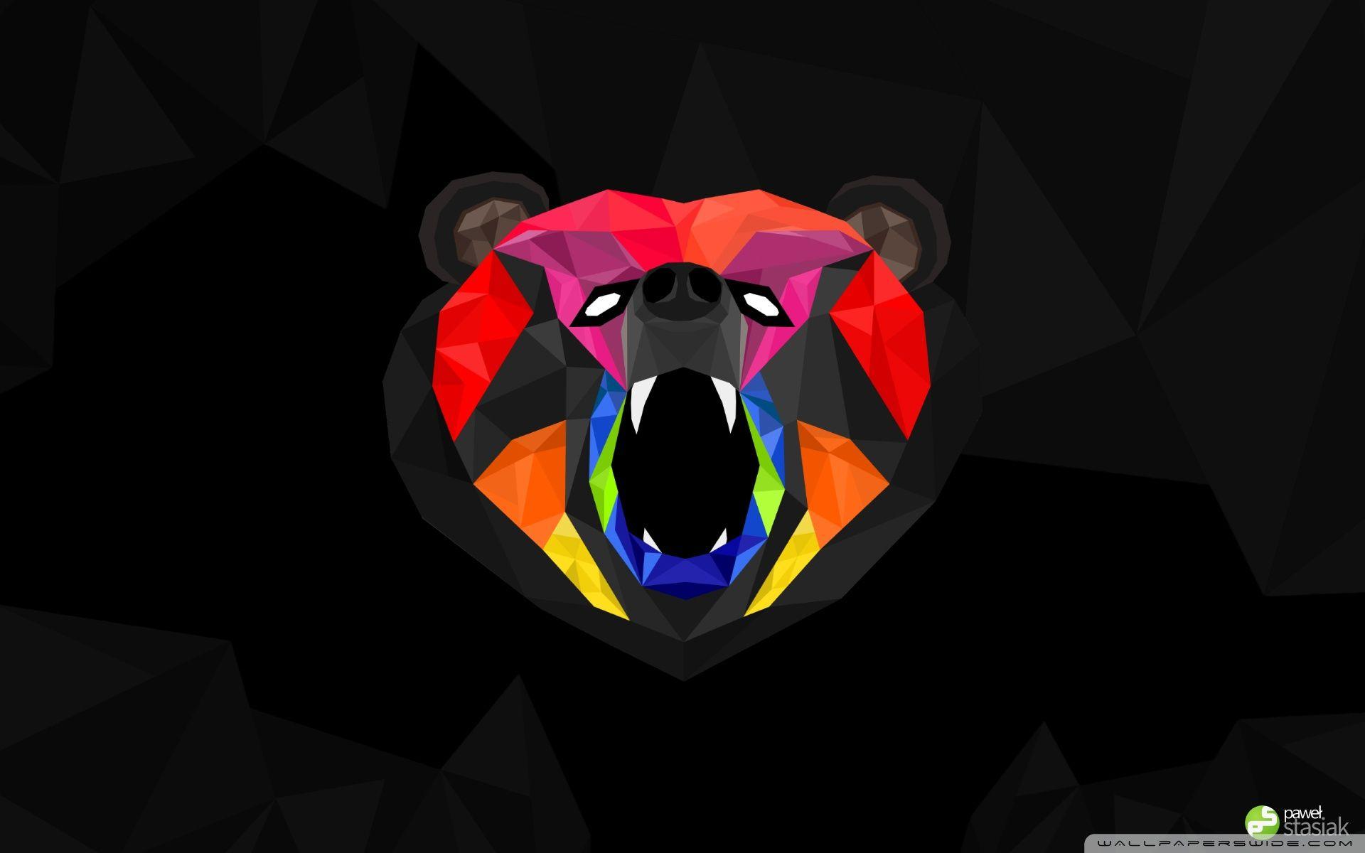 1920x1200 Bear Polygon Ultra HD Desktop Background Wallpaper for 4K