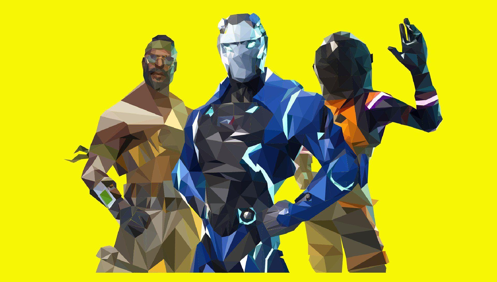 1920x1090 Polygonal Art- HD Fortnite Background Wallpaper
