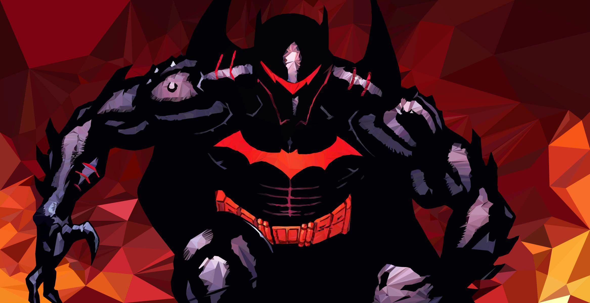2333x1200 Batman Hellbat Polygon Art, HD Superheroes, 4k Wallpaper