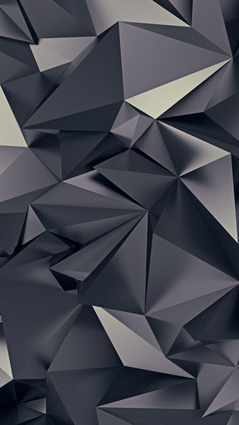 Black And White Polygon Wallpaper