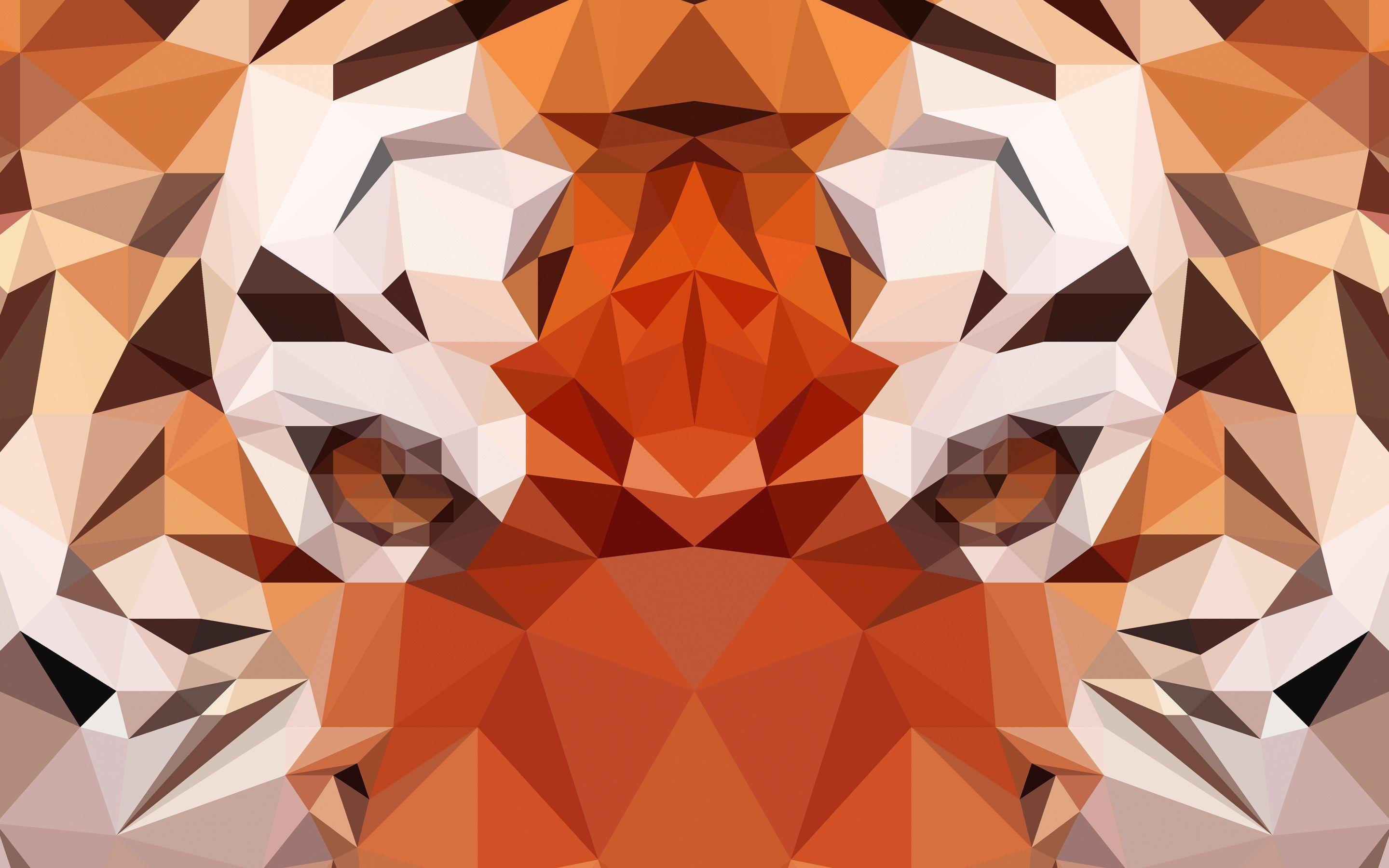 Polygon Tiger Wallpapers - Top Free Polygon Tiger Backgrounds ...