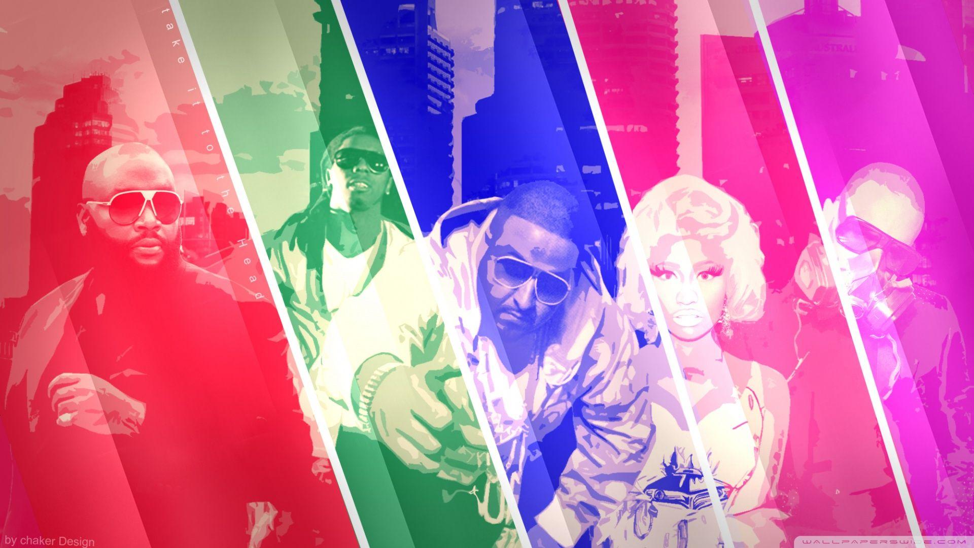 1920x1080 Chris Brown, Nicki Minaj, Rick Ross, Dj Khaled, Lil Wayne it