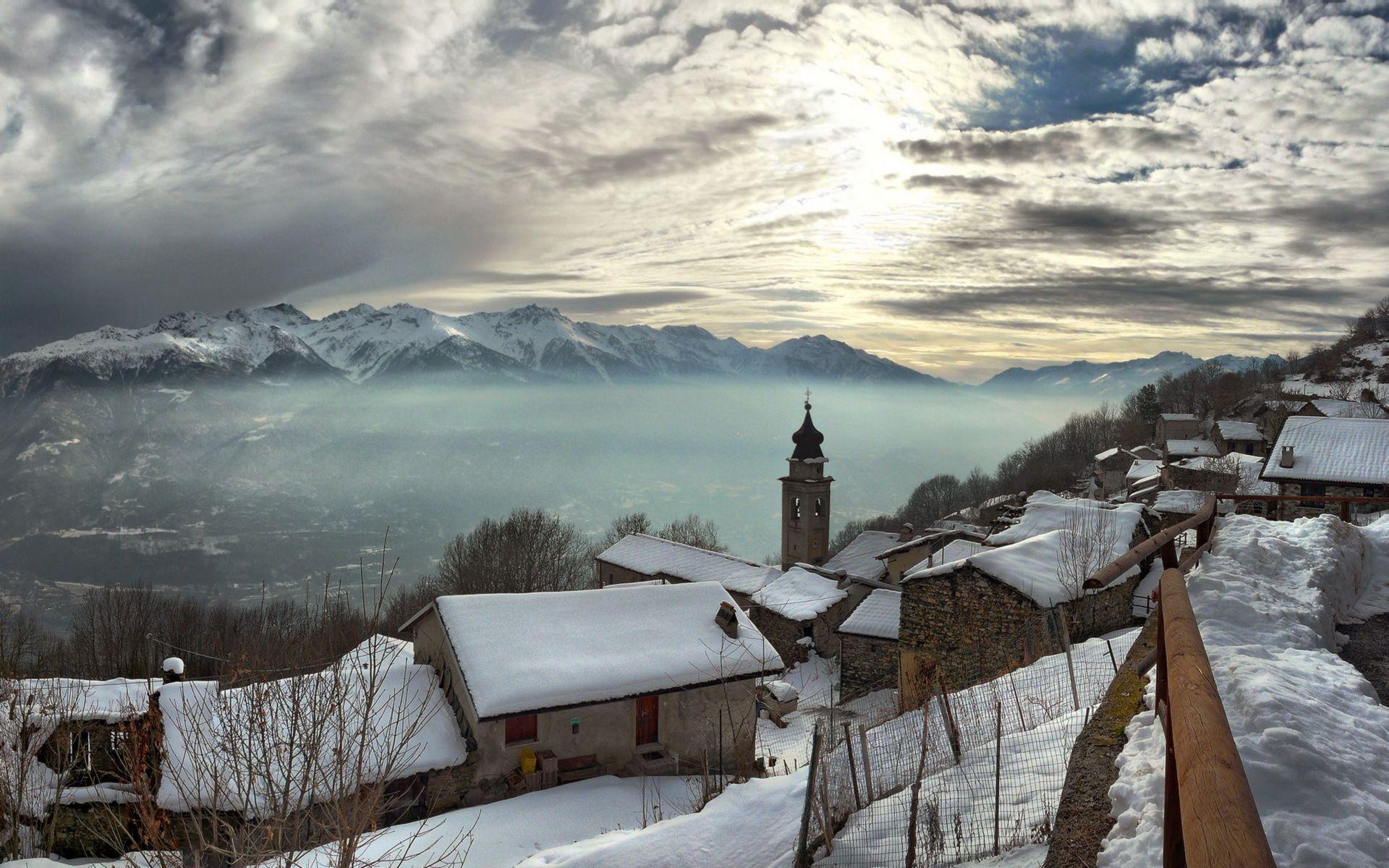 1920x1200 Mountain Village Wallpaper 38561 1920x1200 px