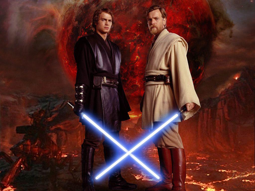 1024x768 Obi Wan và Anakin Obi Wan Kenobi và Anakin Skywalker