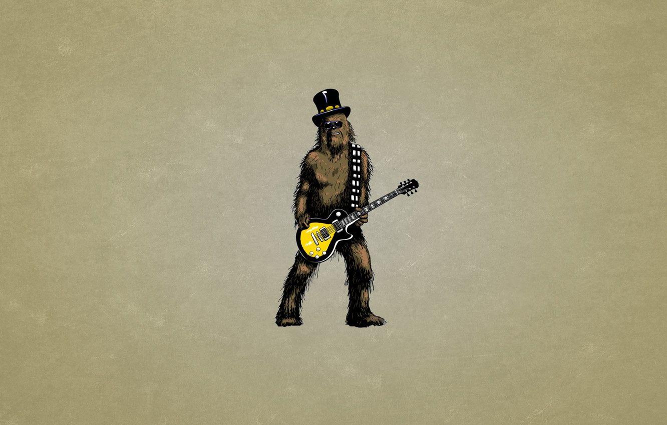 1332x850 Wallpaper hat, guitar, minimalism, hairy, Star Wars, glasses